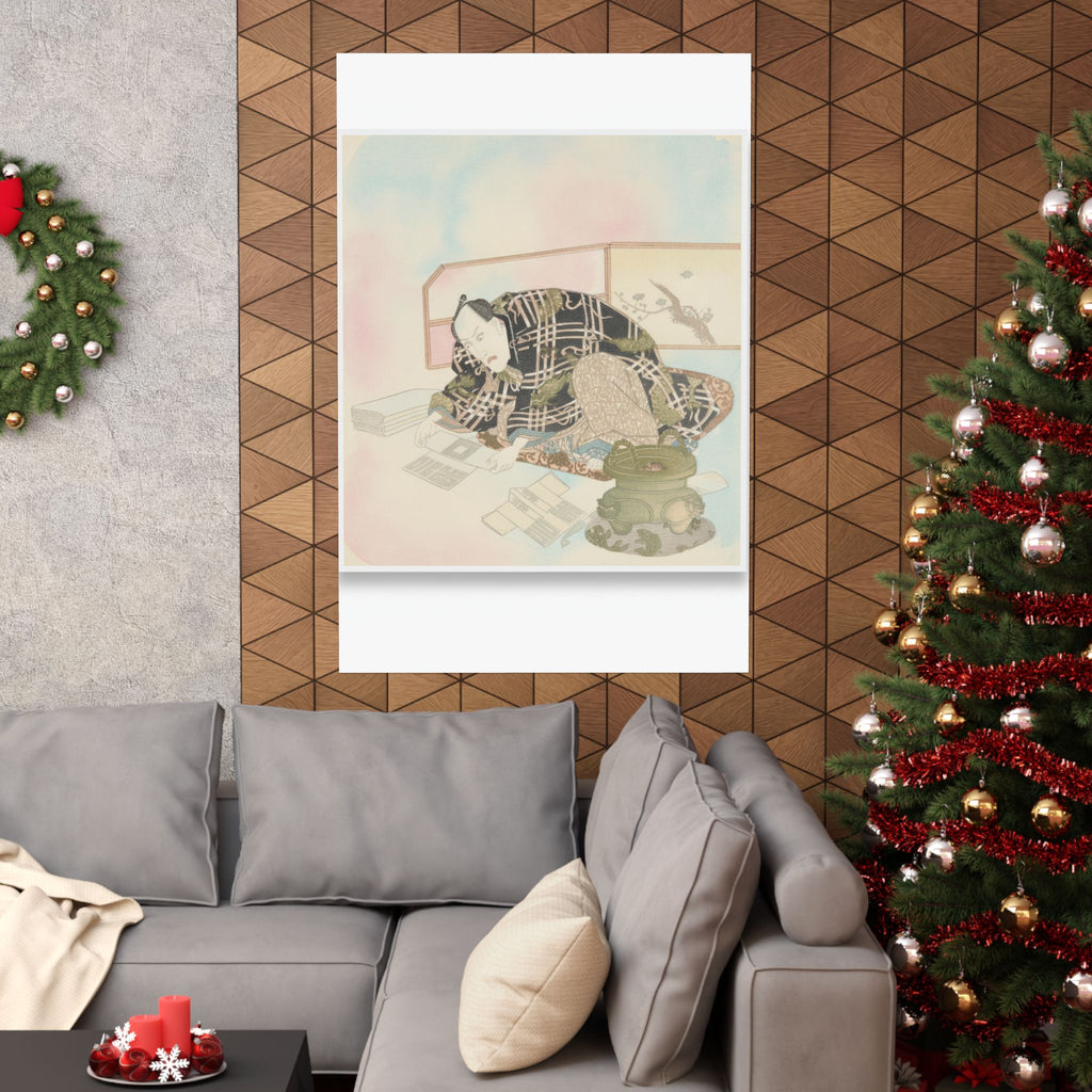 Watercolor — Ichikawa Danjūrō Vii Preparing New Year'S Gifts — Matte Poster