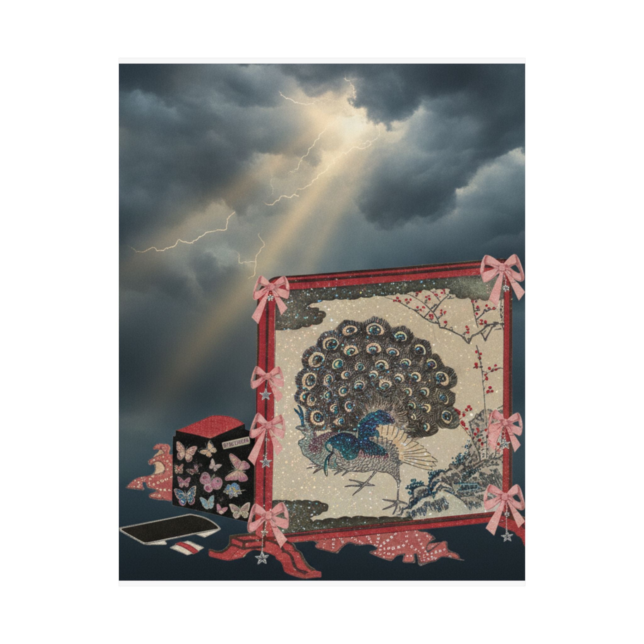 Dramatic Storm — Screen And Lady'S Work-Box — Matte Poster