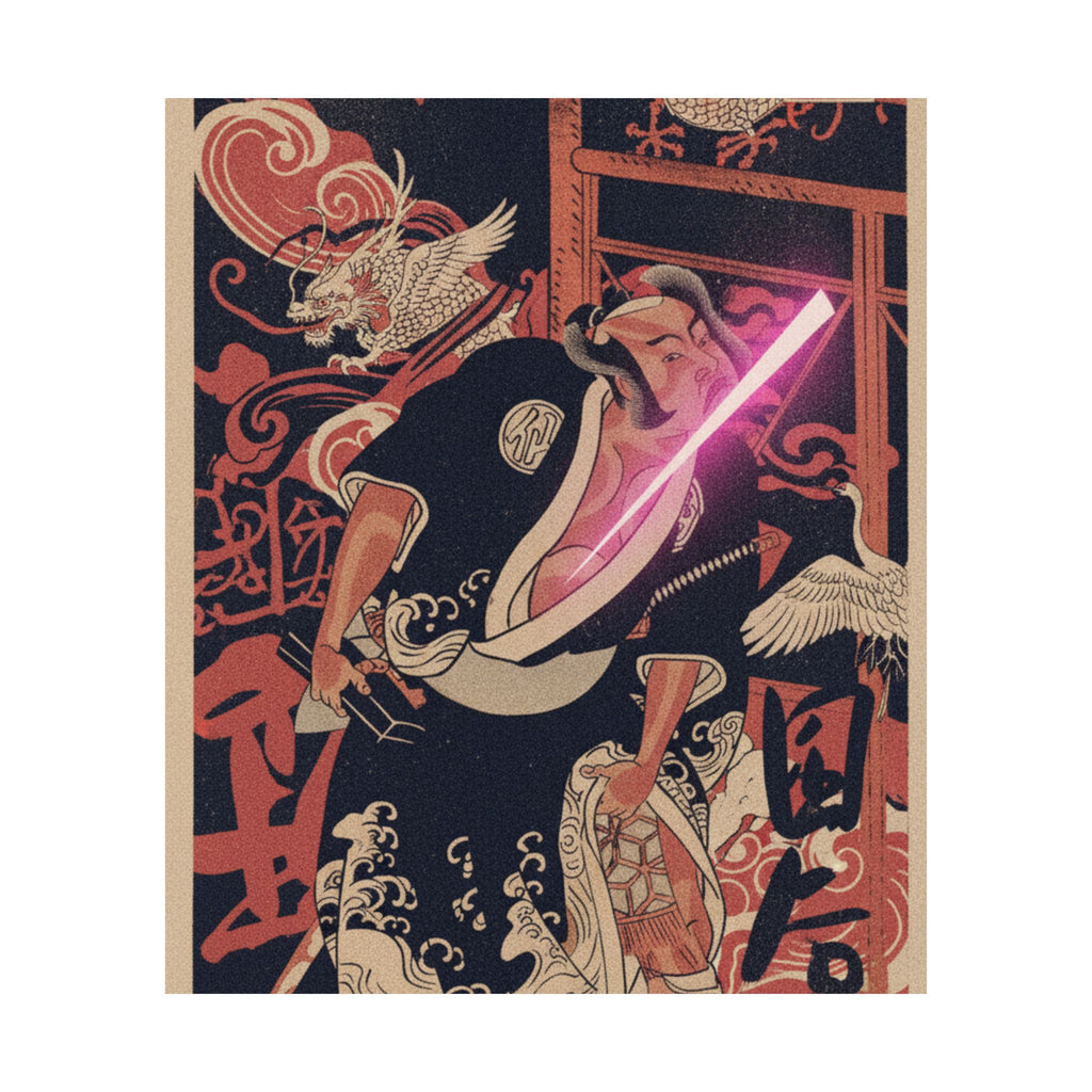 Japanese Street — The Actor 2Nd Nakamura Sukegoro As A Man Bearing A Black Lacquer Letter Box — Matte Poster
