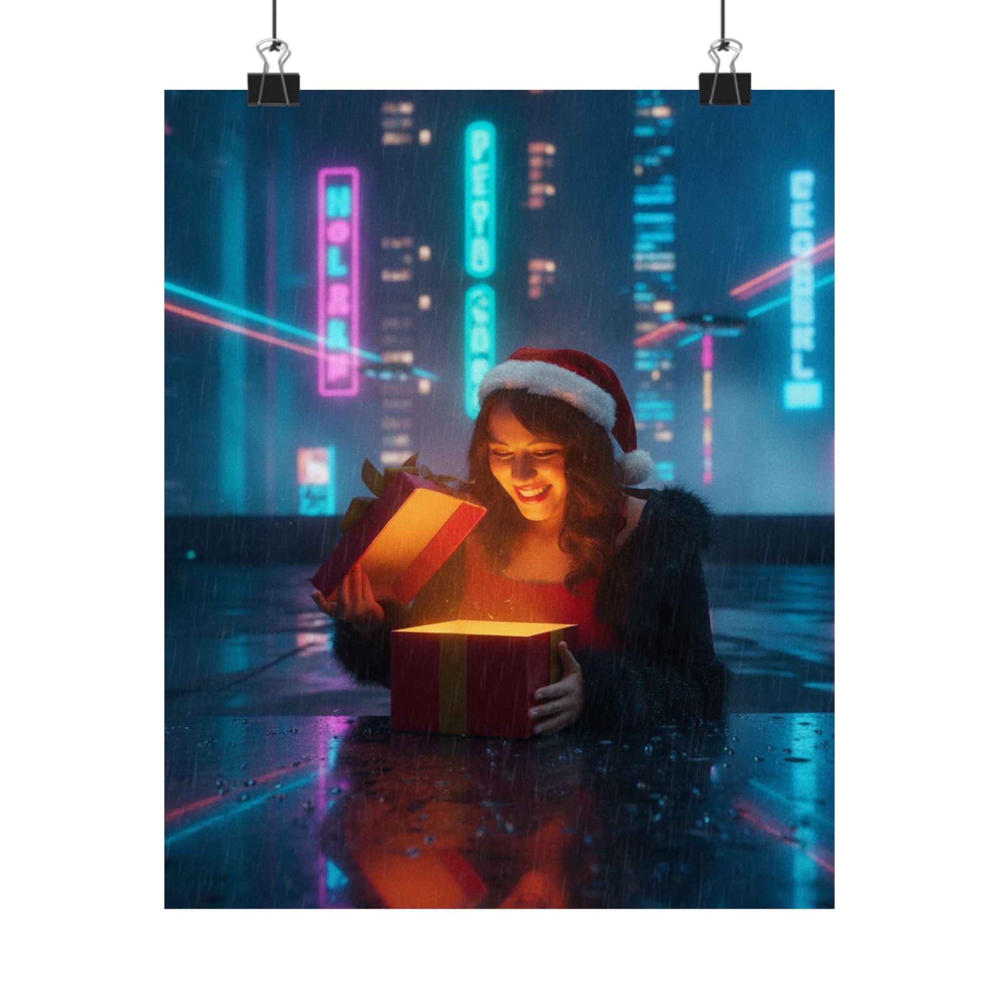 Neon Noir — Person — Matte Poster