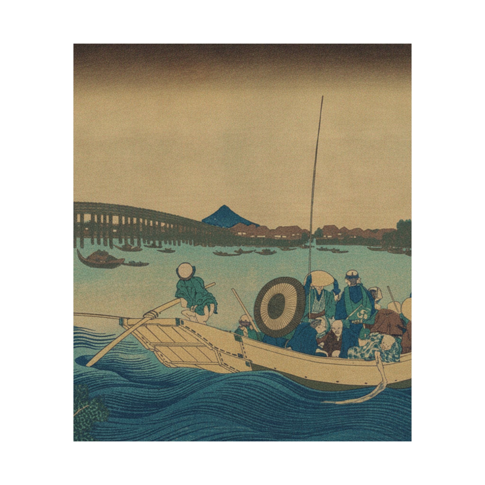 Cinematic — Viewing The Sunset Over Ryōgoku Bridge From The Onmayagashi Embankment (Onmayaga — Matte Poster