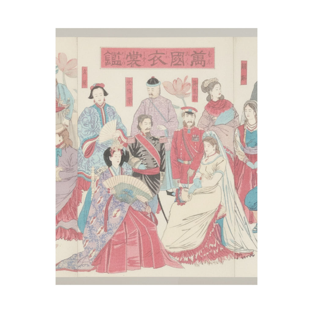 Watercolor — Mirror Of National Costumes Of All Nations  (Bankoku Ishō Kagami) — Matte Poster