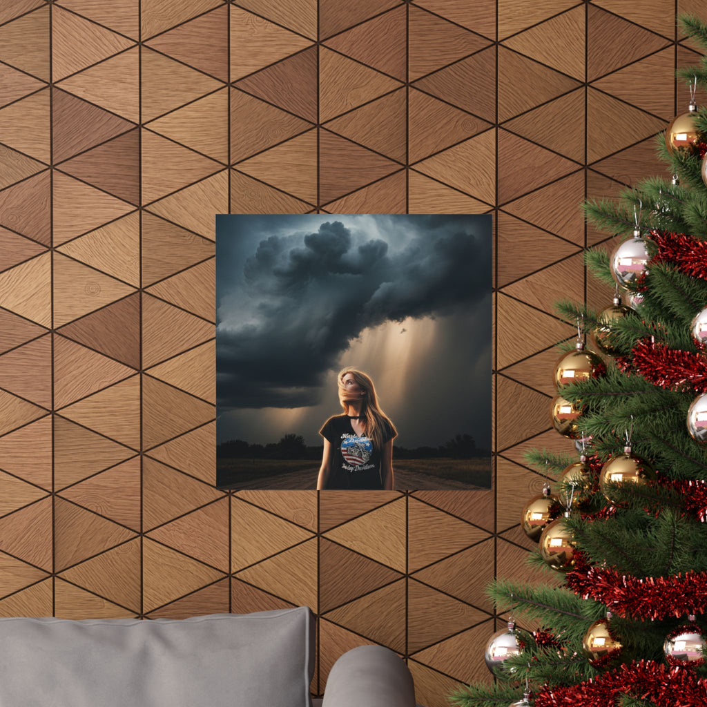 Dramatic Storm — Person — Matte Poster