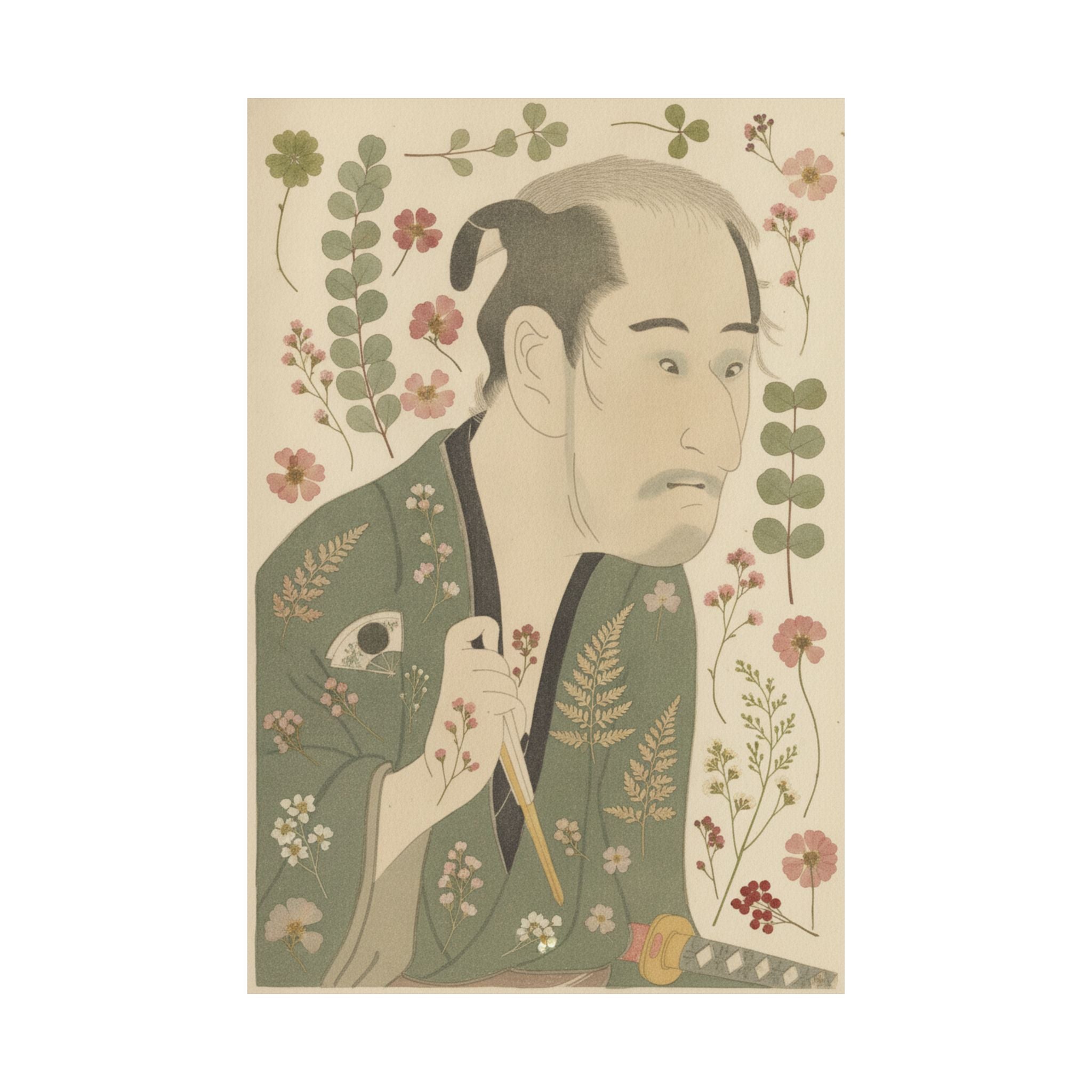 Botanical — The Actor Onoye Matsusuke As A Ronin — Matte Poster