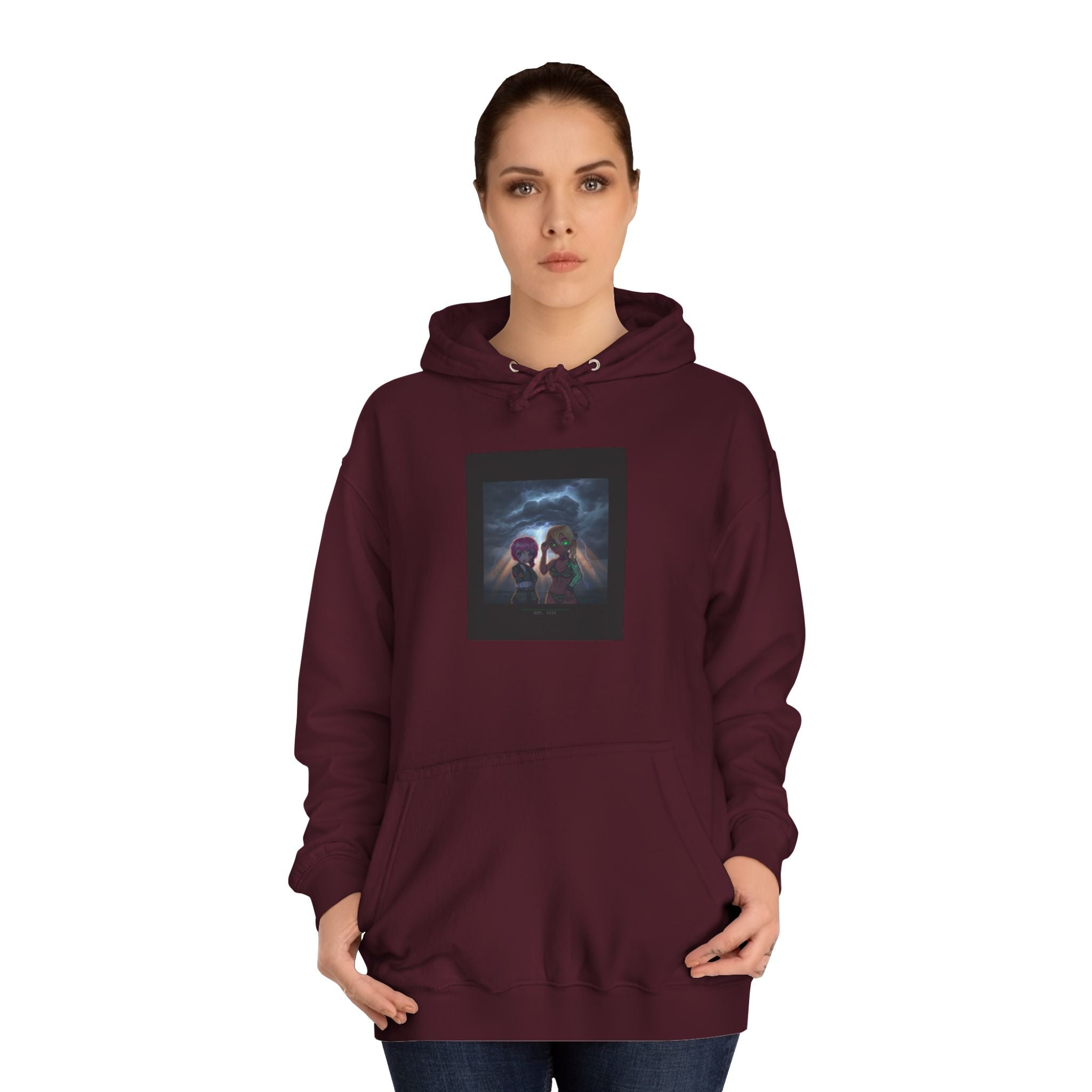 Anime Lightning Storm Sky Dramatic Pullover Hoodie