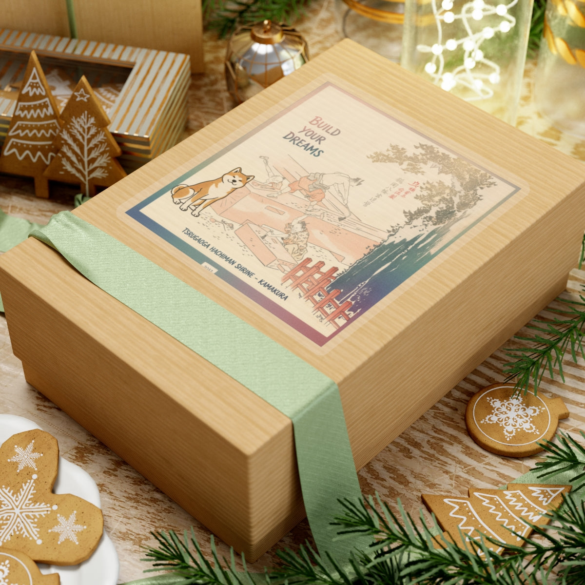 Affirmation — History Of Kamakura: Building Tsurugaoka Hachiman Shrine — Kiss-Cut Sticker
