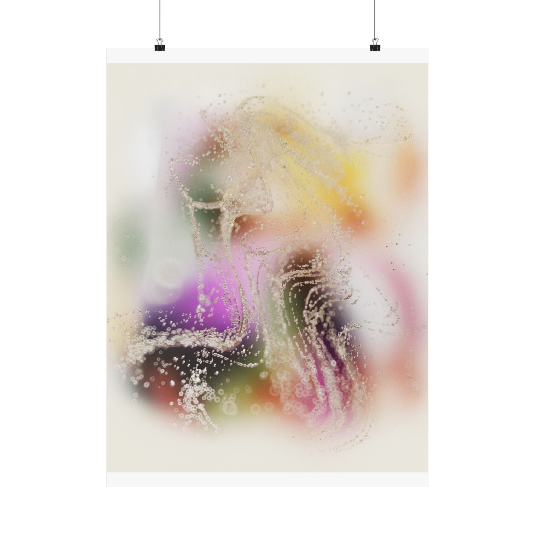 Dreamy Blurred Colour Cloud Abstract Art Poster