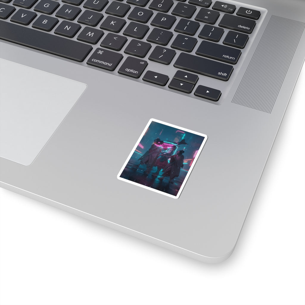 Neon Noir — Lantern Float — Kiss-Cut Sticker