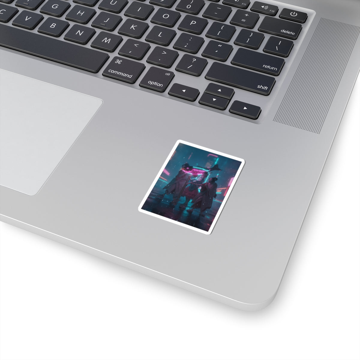 Neon Noir — Lantern Float — Kiss-Cut Sticker