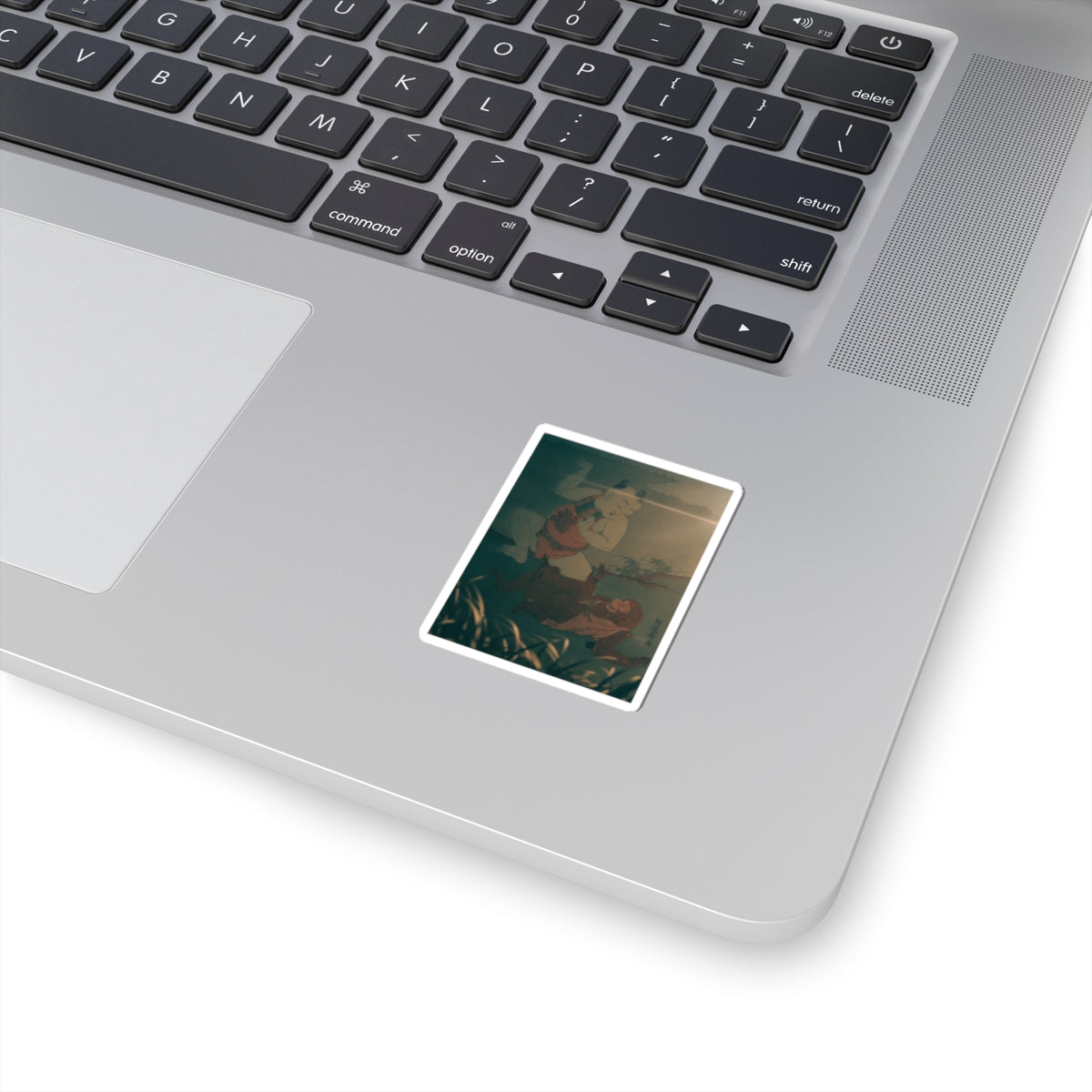 Cinematic — Boy And Monkey Playing — Kiss-Cut Sticker