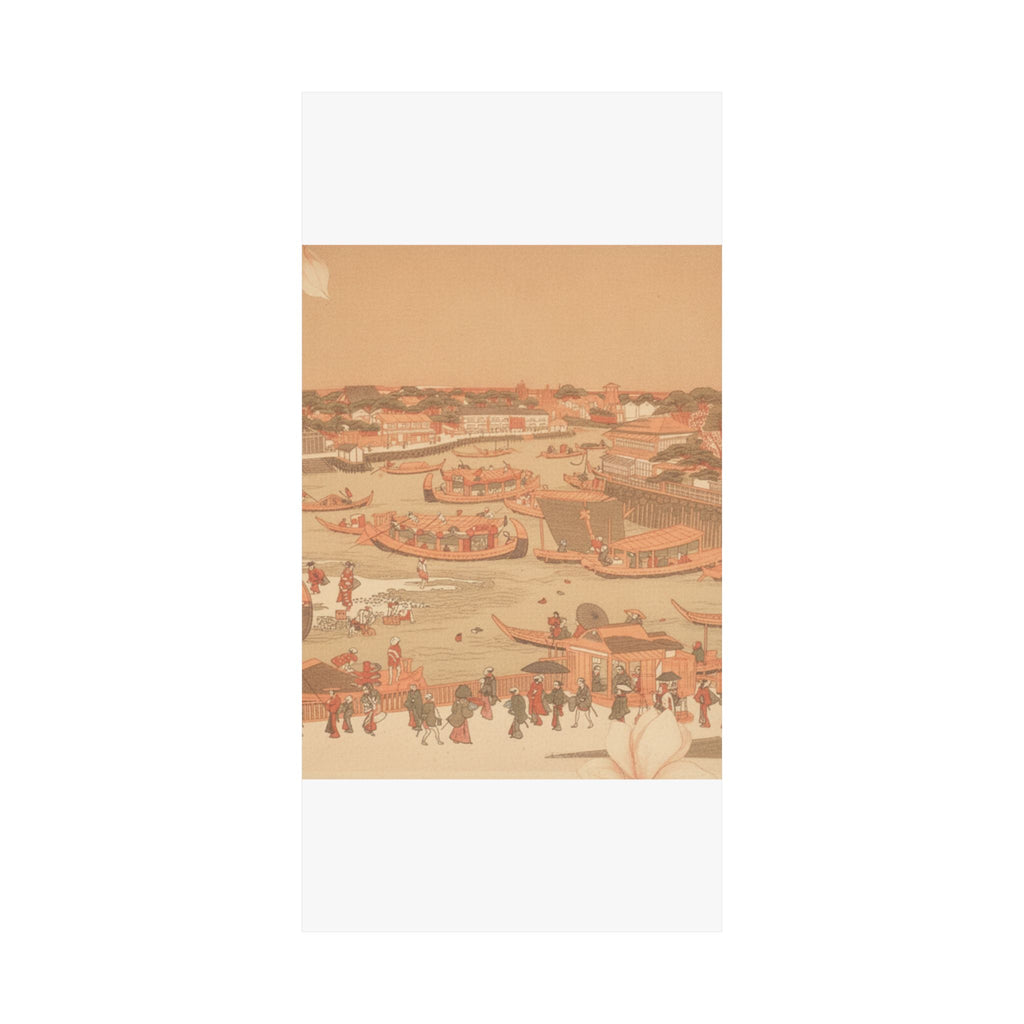 Southern Sunset — New Great Bridge At Naka Zu In Edo — Matte Poster