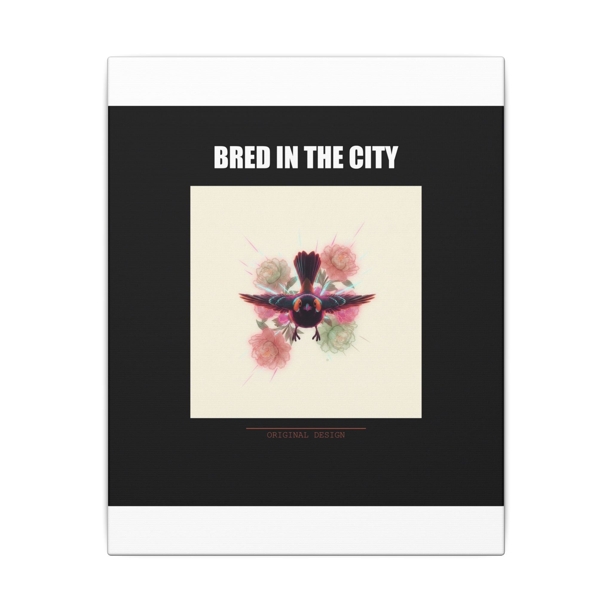 BRED IN THE CITY Flying Bird & Roses Matte Canvas
