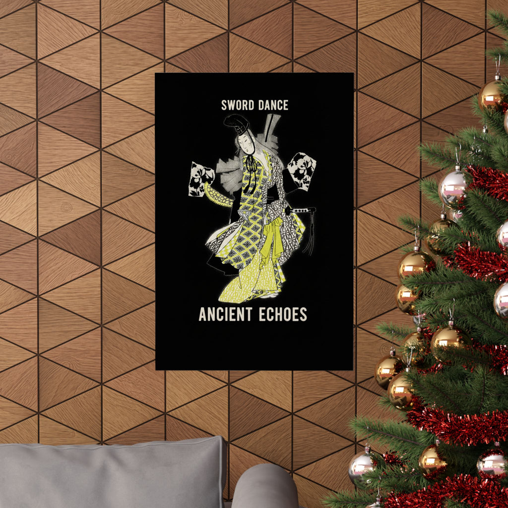 Streetwear Collage — Dancing Girl Wearing A Sword — Matte Poster