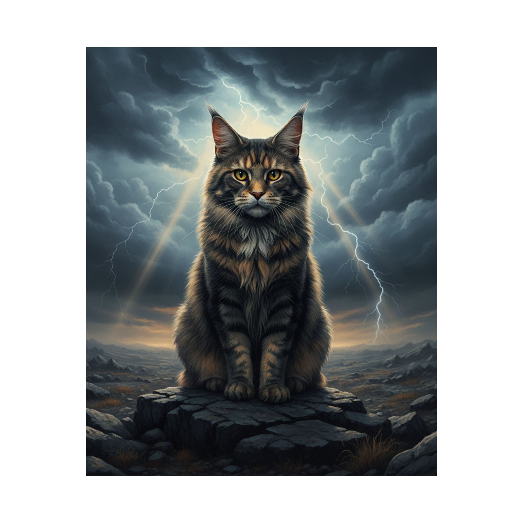 Dramatic Storm — Cat — Matte Poster