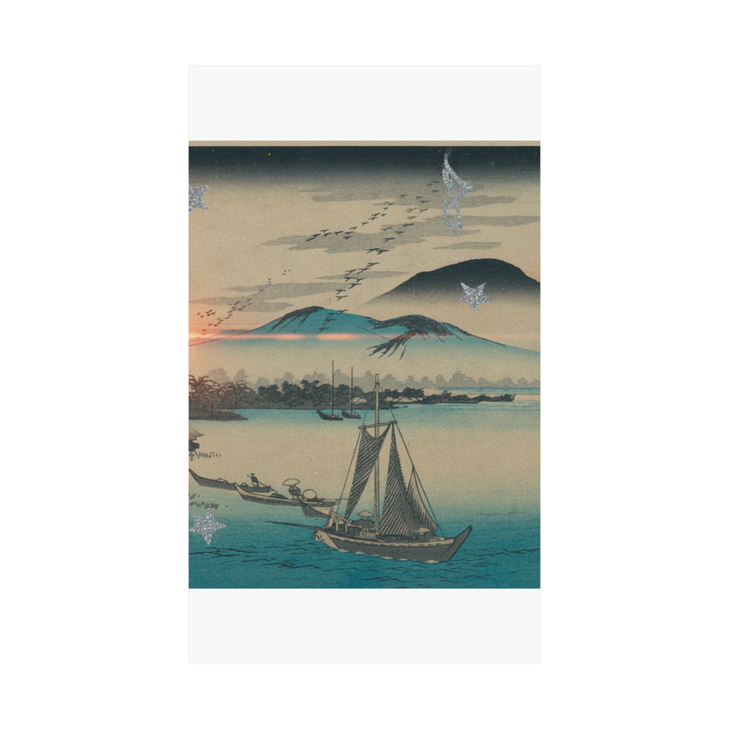 Cinematic — Geese Flying Down To Katada — Matte Poster