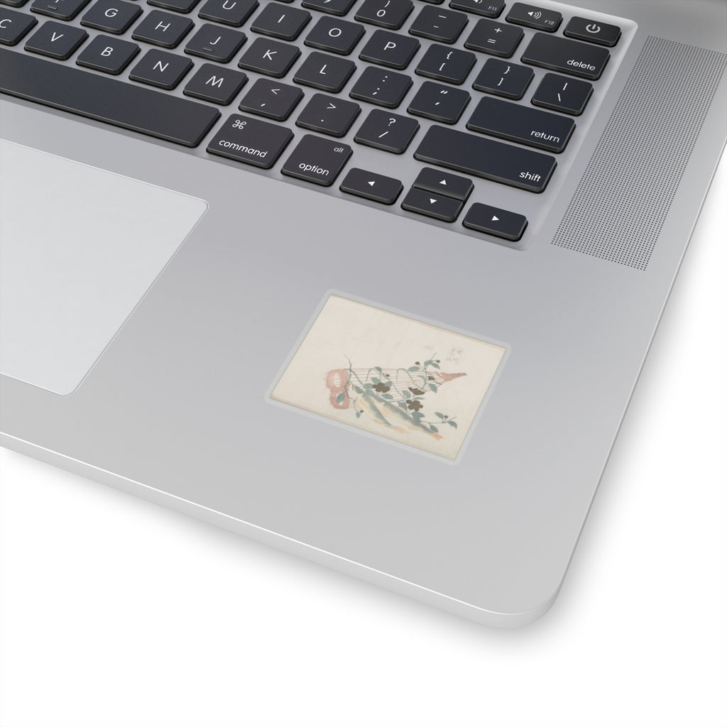 Botanical — Sweet Fishes Of The Nagara River, With Baskets And Flowers — Kiss-Cut Sticker