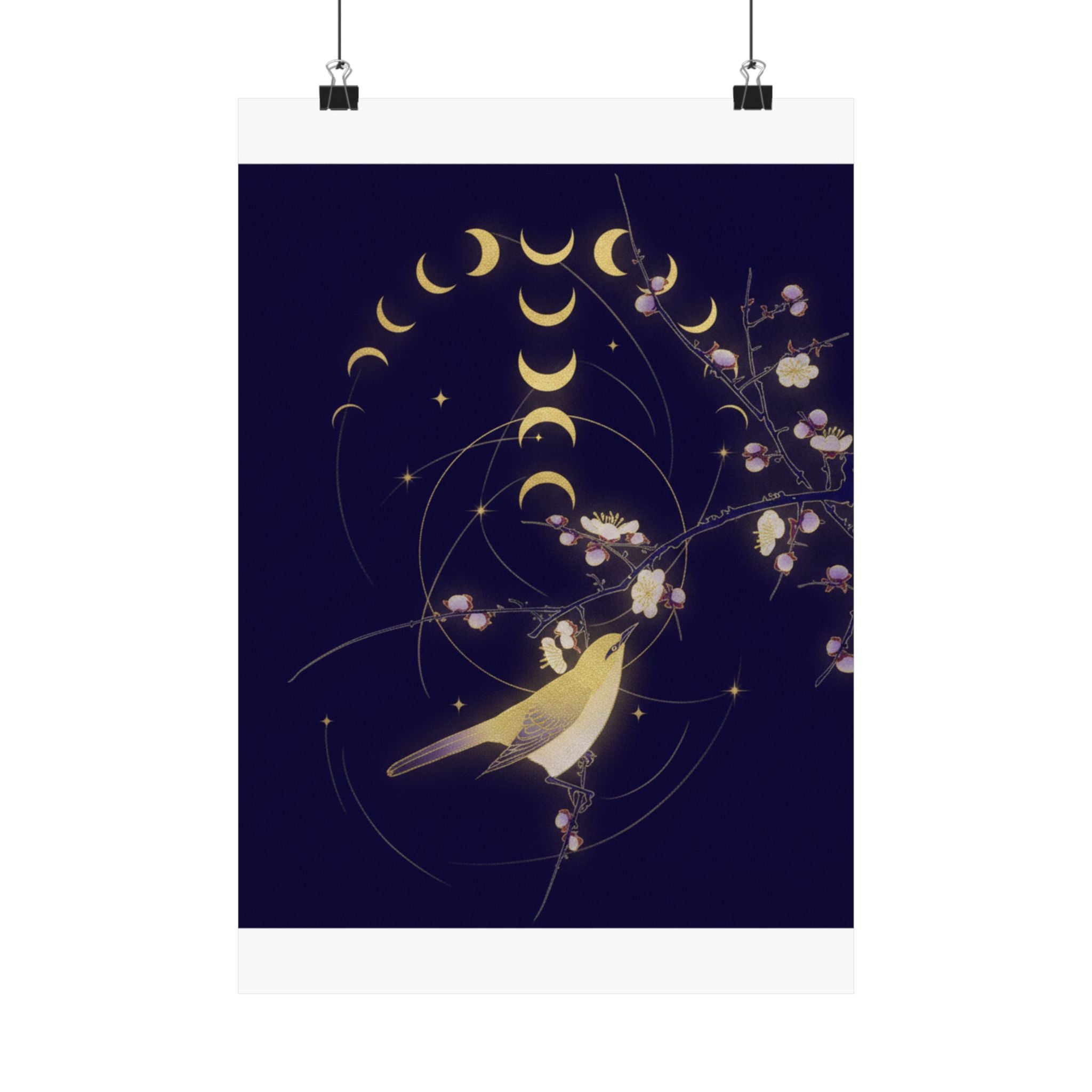 Celestial — New Moon; Nightingale On A Plum Branch — Matte Poster