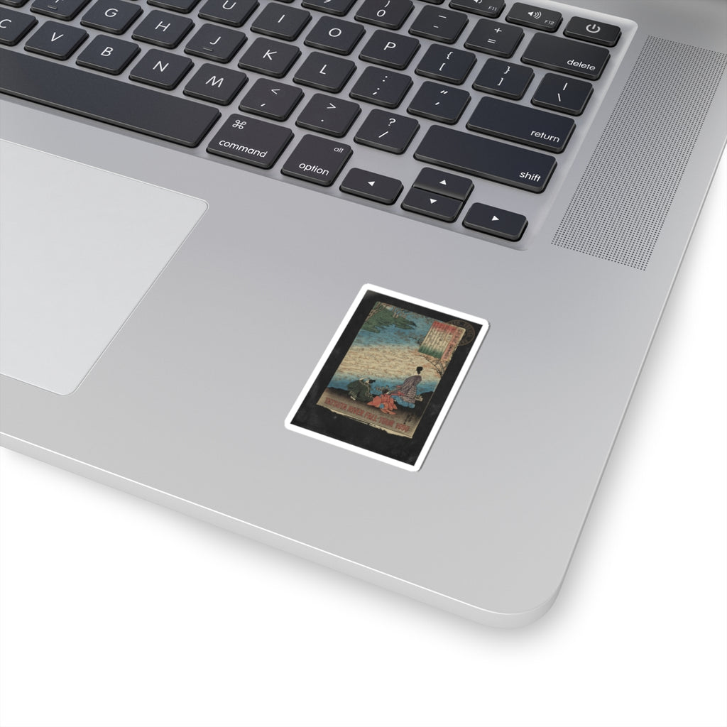 Vintage Bootleg — Poet With Two Pages On The Banks Of The Tatsuta — Kiss-Cut Sticker
