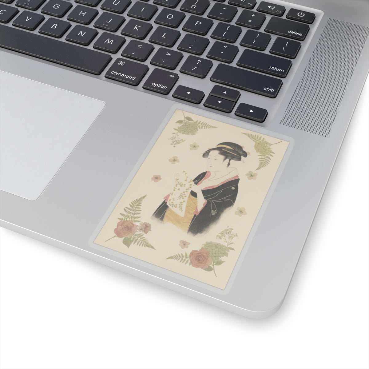 Botanical — The Lady Tomimoto Toyohina Reading A Letter — Kiss-Cut Sticker