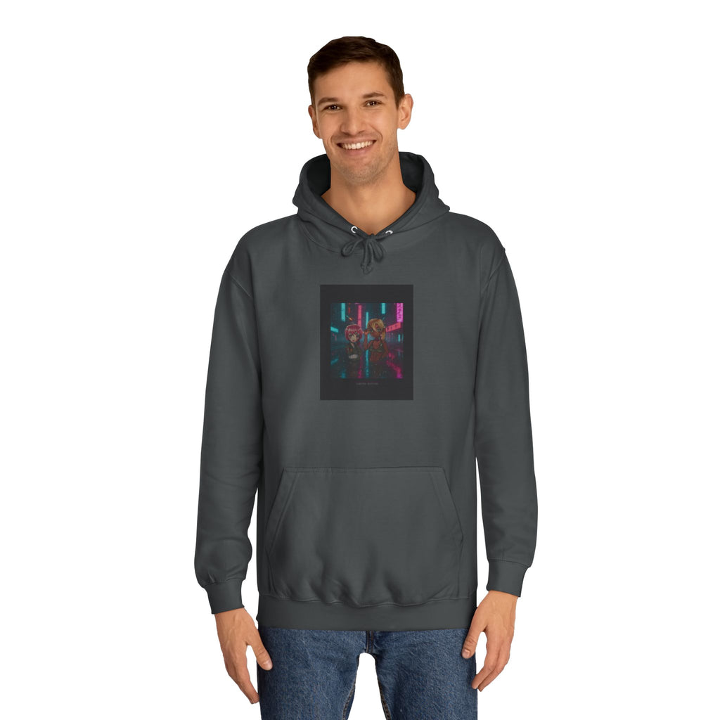 Neon Rain Anime Cyberpunk Street Pullover Hoodie