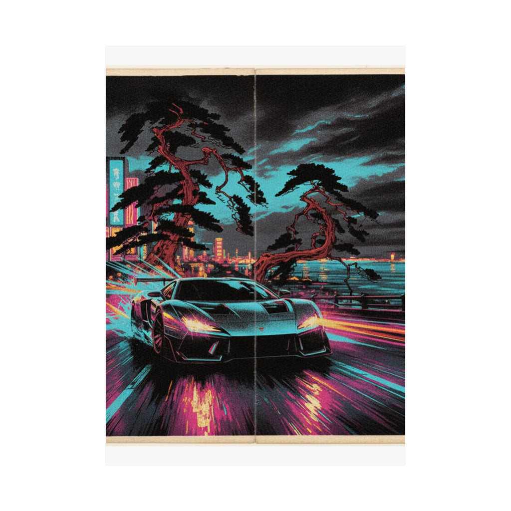 Fast Furious — Shinagawa Hakkei Zaka — Matte Poster