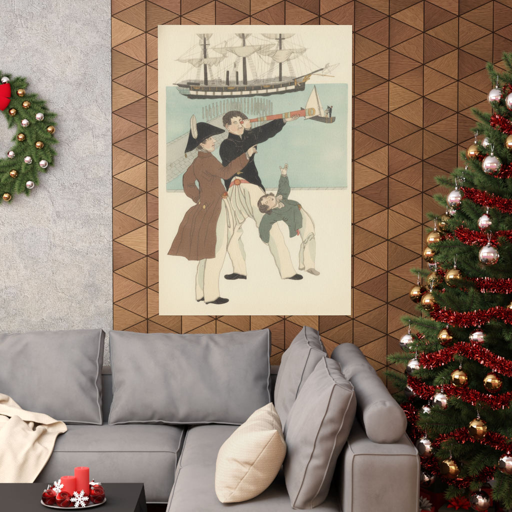 Botanical — Russians Enjoying A Holiday In Yokohama (Yokohama Kyūjitsu Roshiajin Yūkō) — Matte Poster