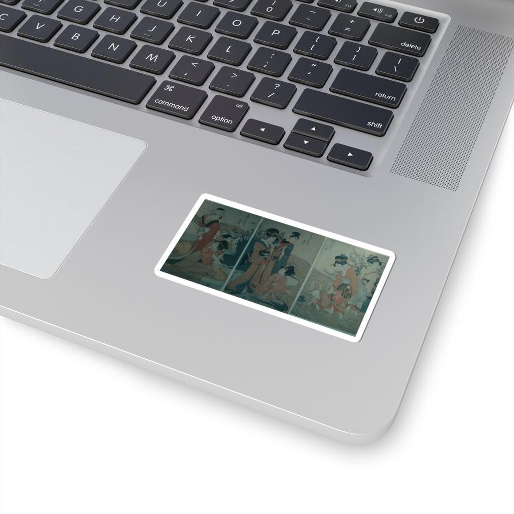 Cinematic — Women And Children On The Banks Of A Stream — Kiss-Cut Sticker