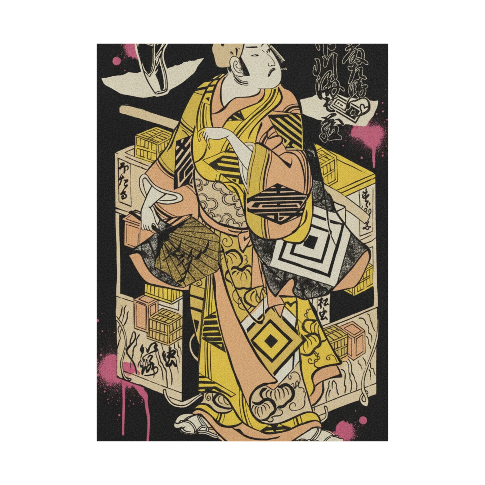 Streetwear Collage — The Actor Ichikawa Danjuro Ii, 1688–1758 — Matte Poster