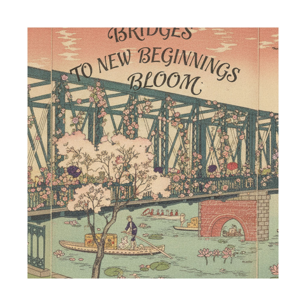 Affirmation — Illustration Of The Opening Of Azuma Bridge In Tokyo (Tokyo Meisho No Uchi Azuma — Matte Poster