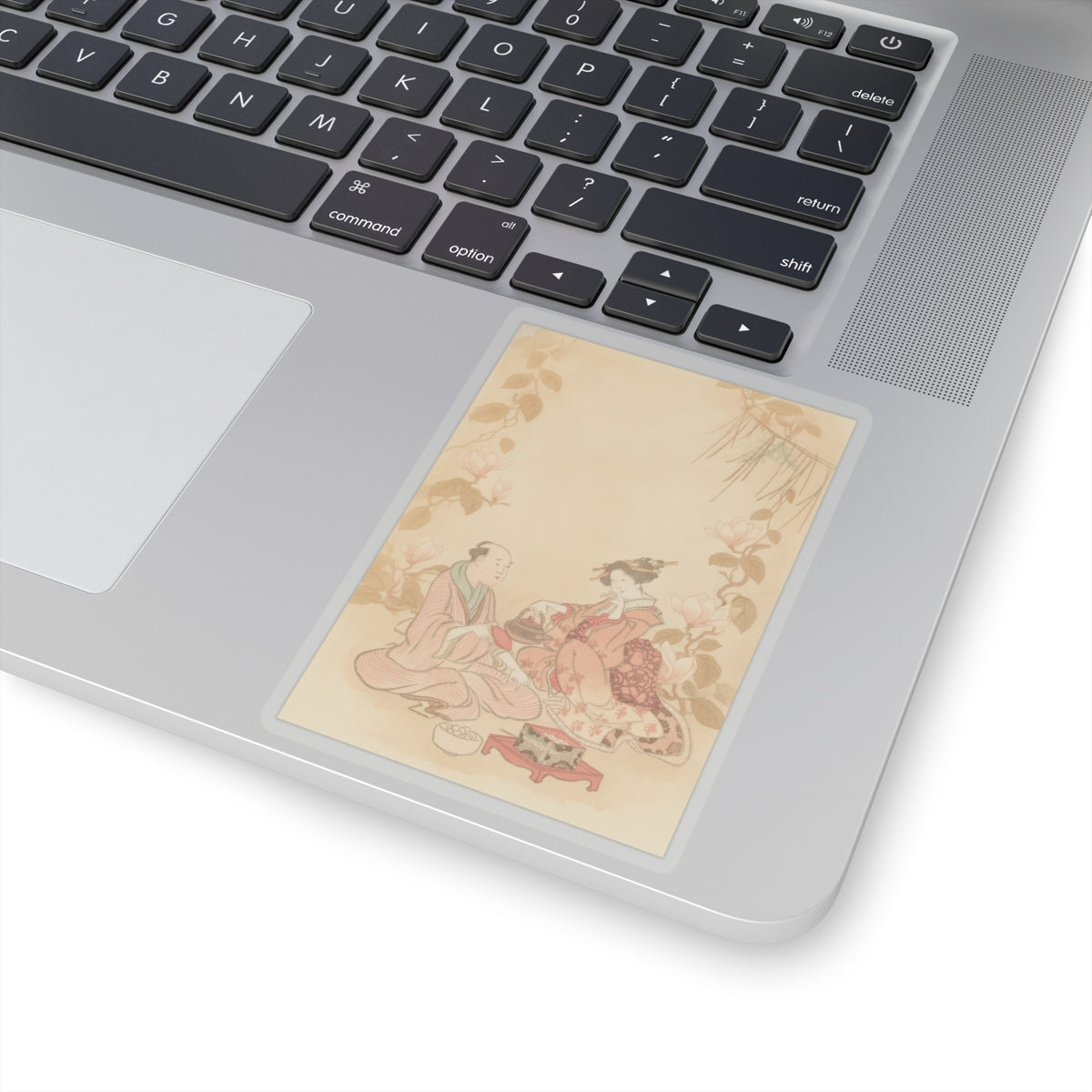 Southern Sunset — Woman Entertaining Her Guest With New Year Wine — Kiss-Cut Sticker