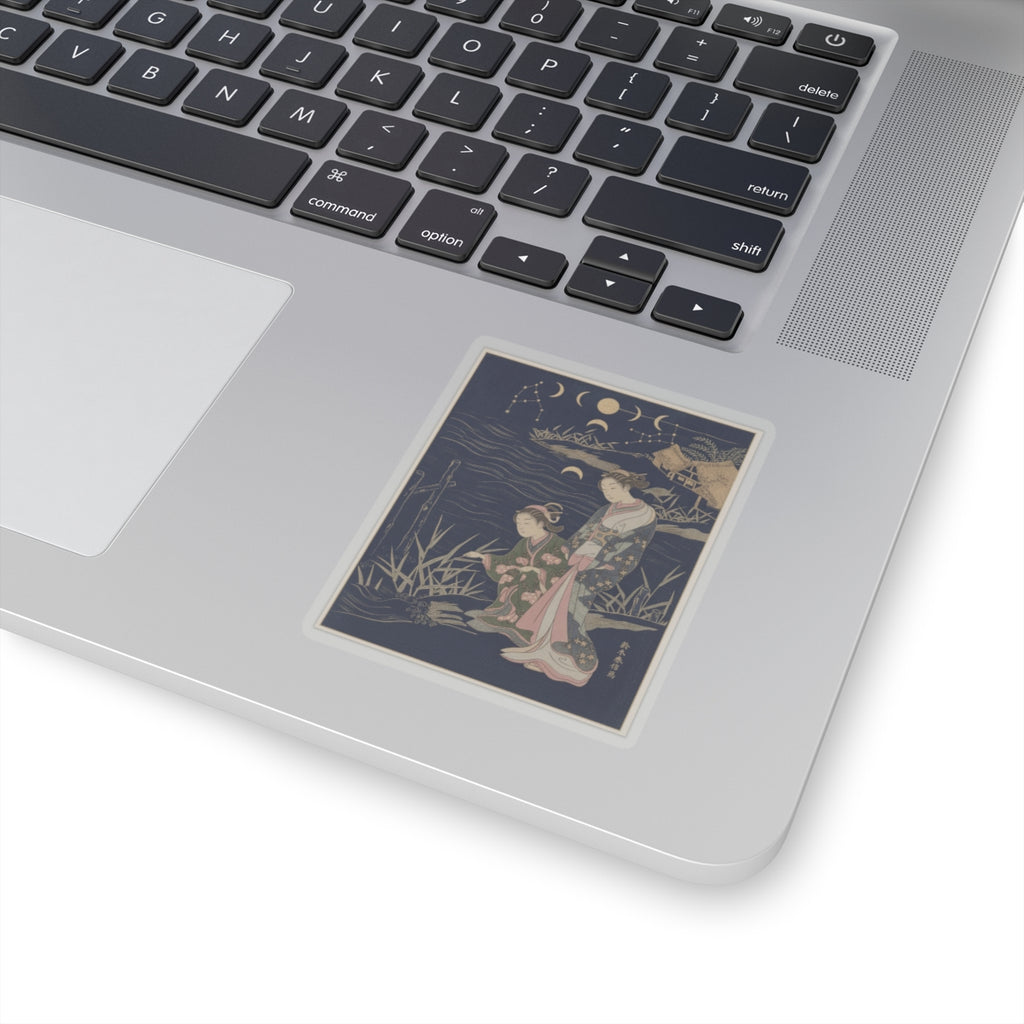 Celestial — Two Young Ladies At The Shore — Kiss-Cut Sticker