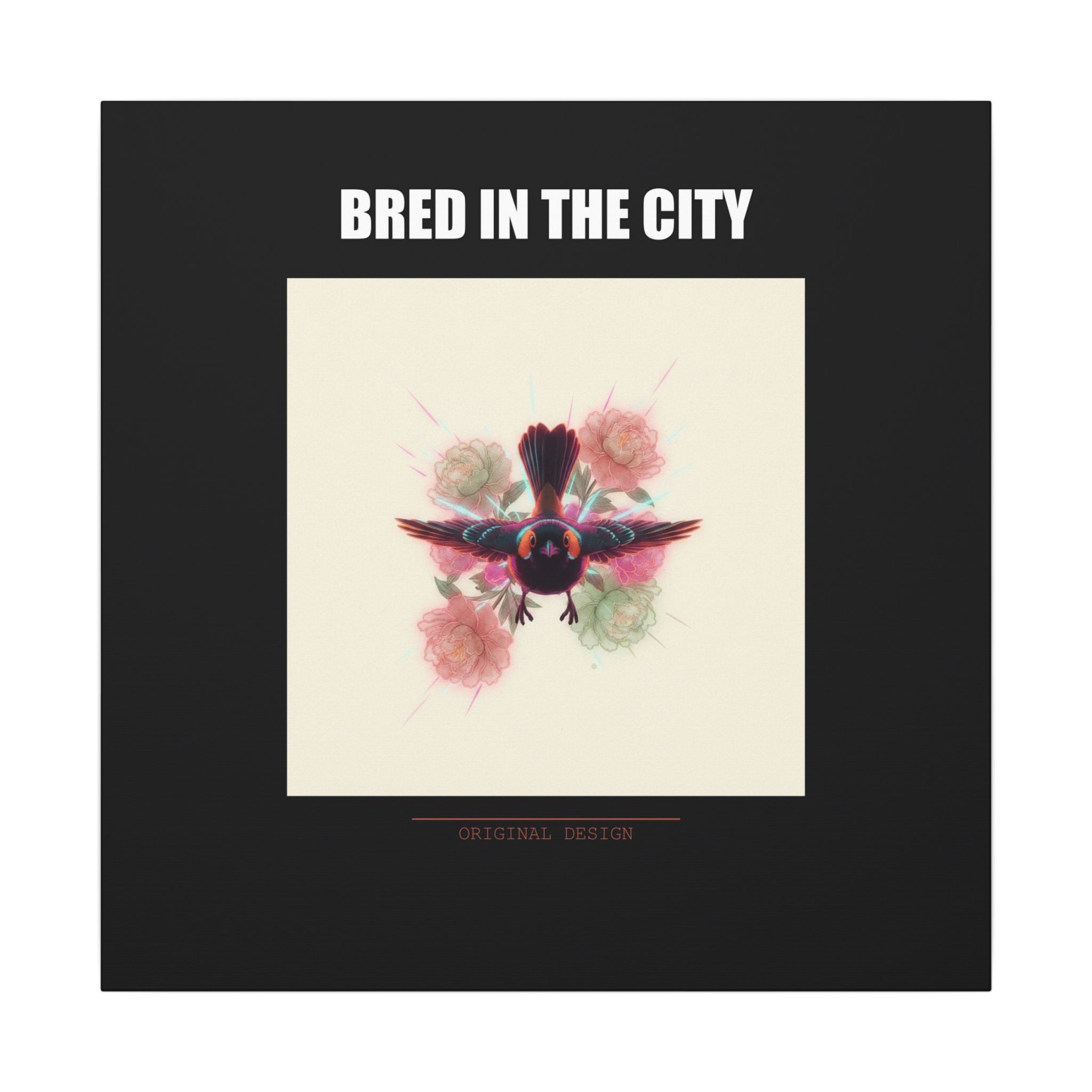 BRED IN THE CITY Flying Bird & Roses Matte Canvas