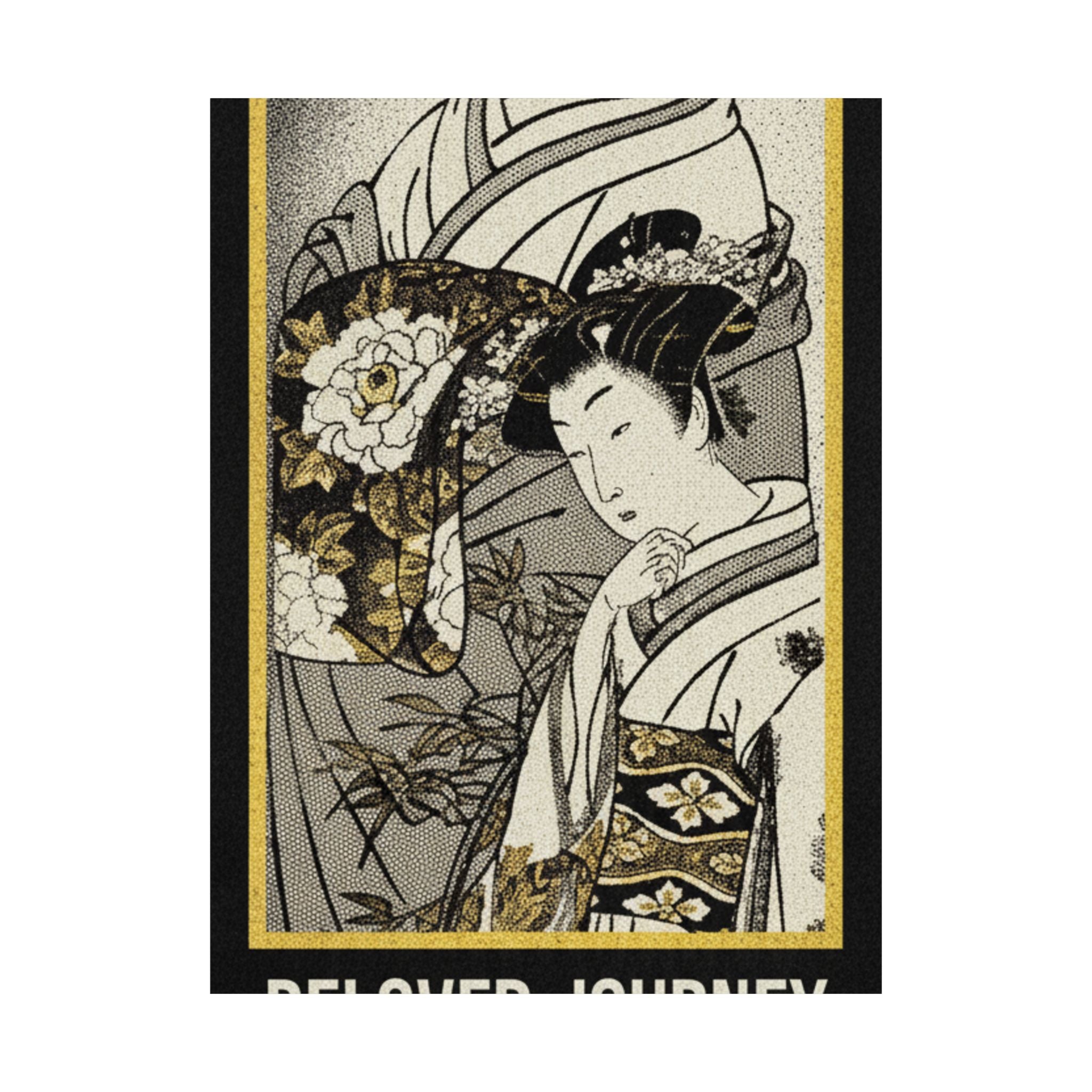 Streetwear Collage — Oiran And Attendant Out For A Stroll — Matte Poster