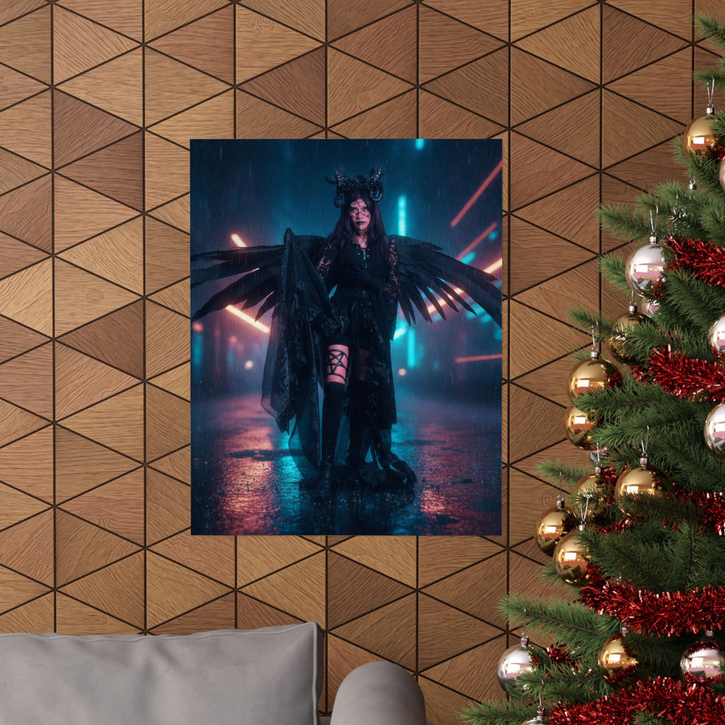 Neon Noir — Person — Matte Poster