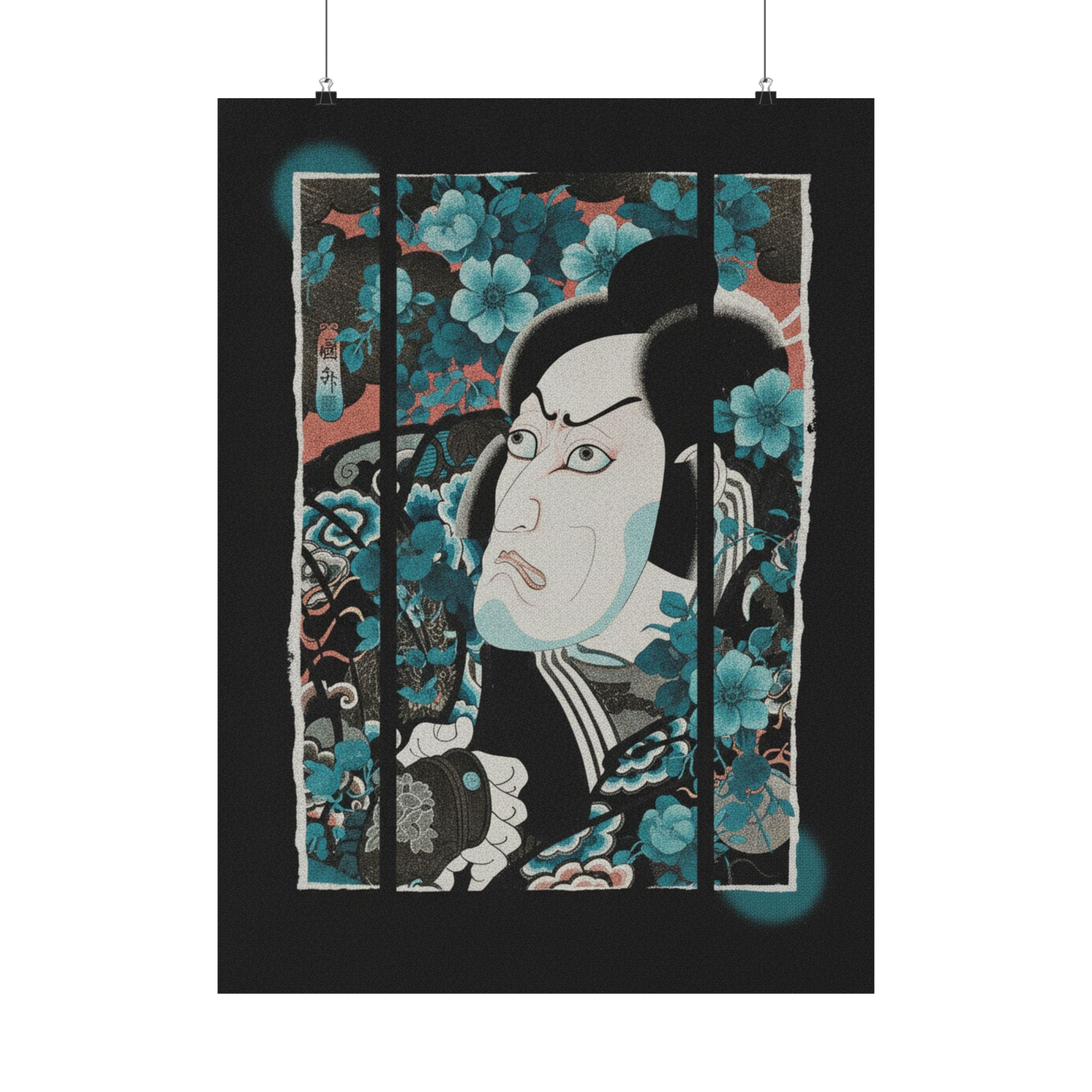 Streetwear Collage — Kabuki Actor Ichikawa Ebizō V As Kumagai Jirō Naozane — Matte Poster