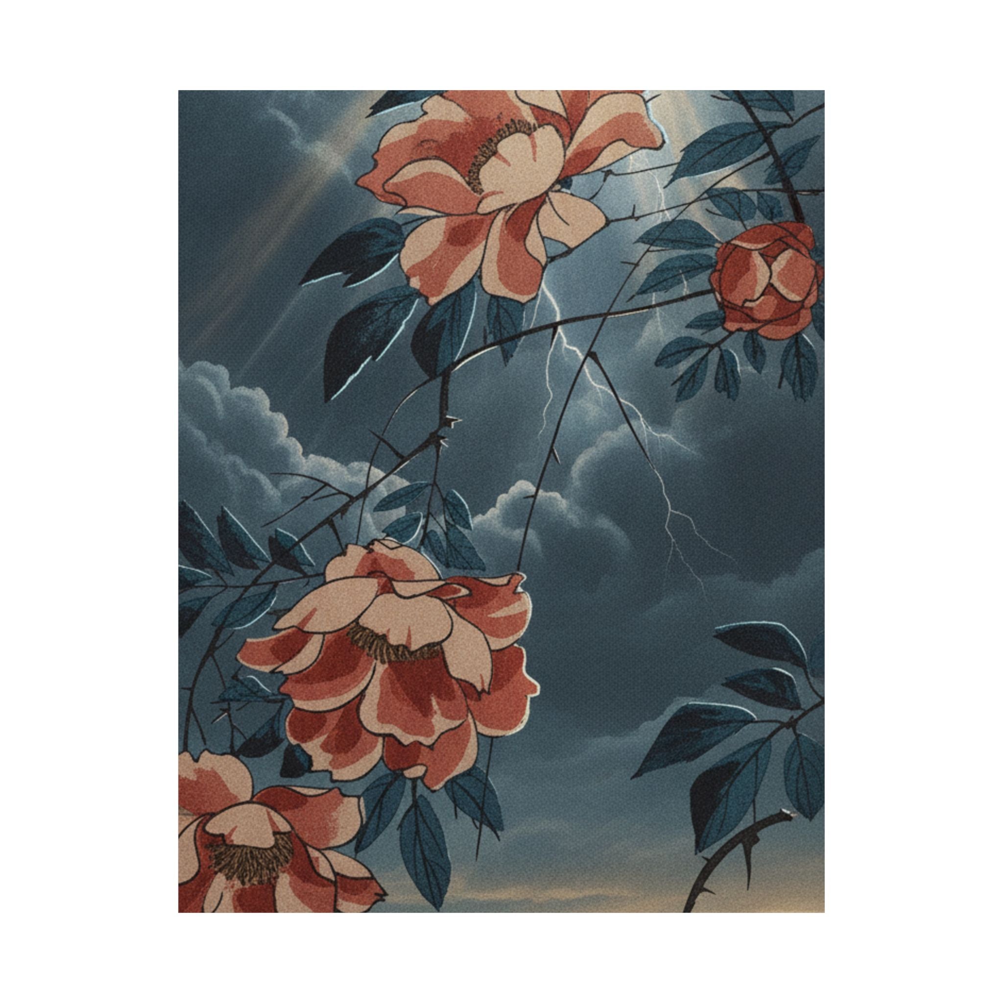 Dramatic Storm — Rose — Matte Poster