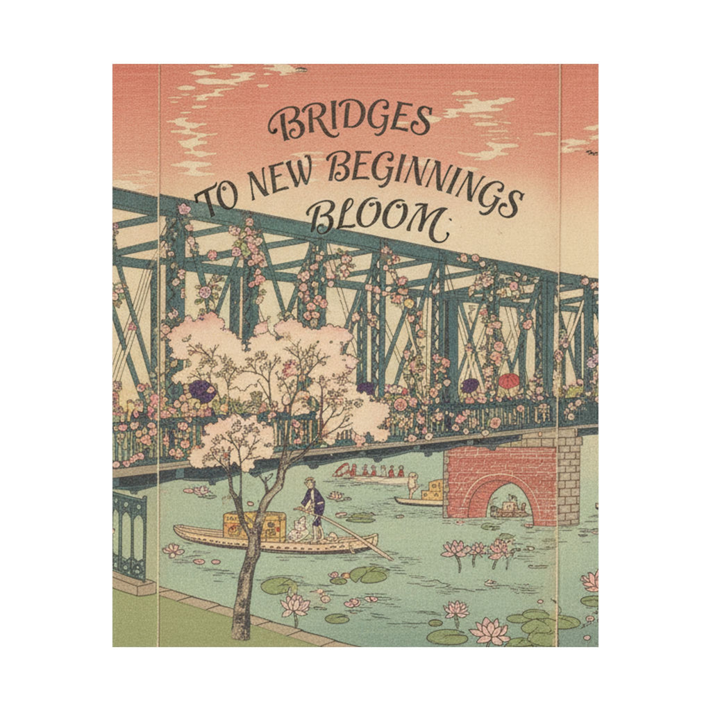 Affirmation — Illustration Of The Opening Of Azuma Bridge In Tokyo (Tokyo Meisho No Uchi Azuma — Matte Poster