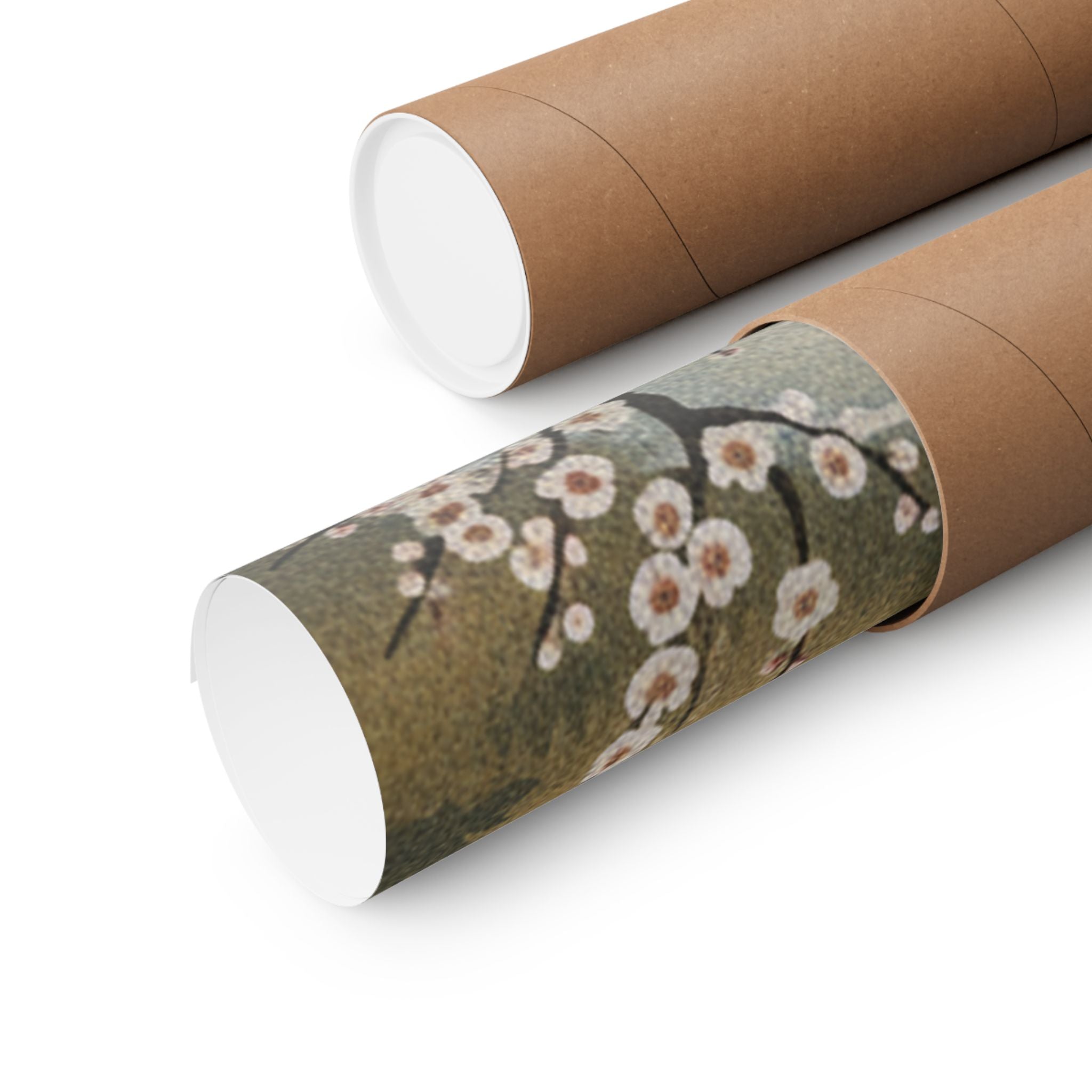 Scenic Nature — Plum Tree In Blossom — Matte Poster