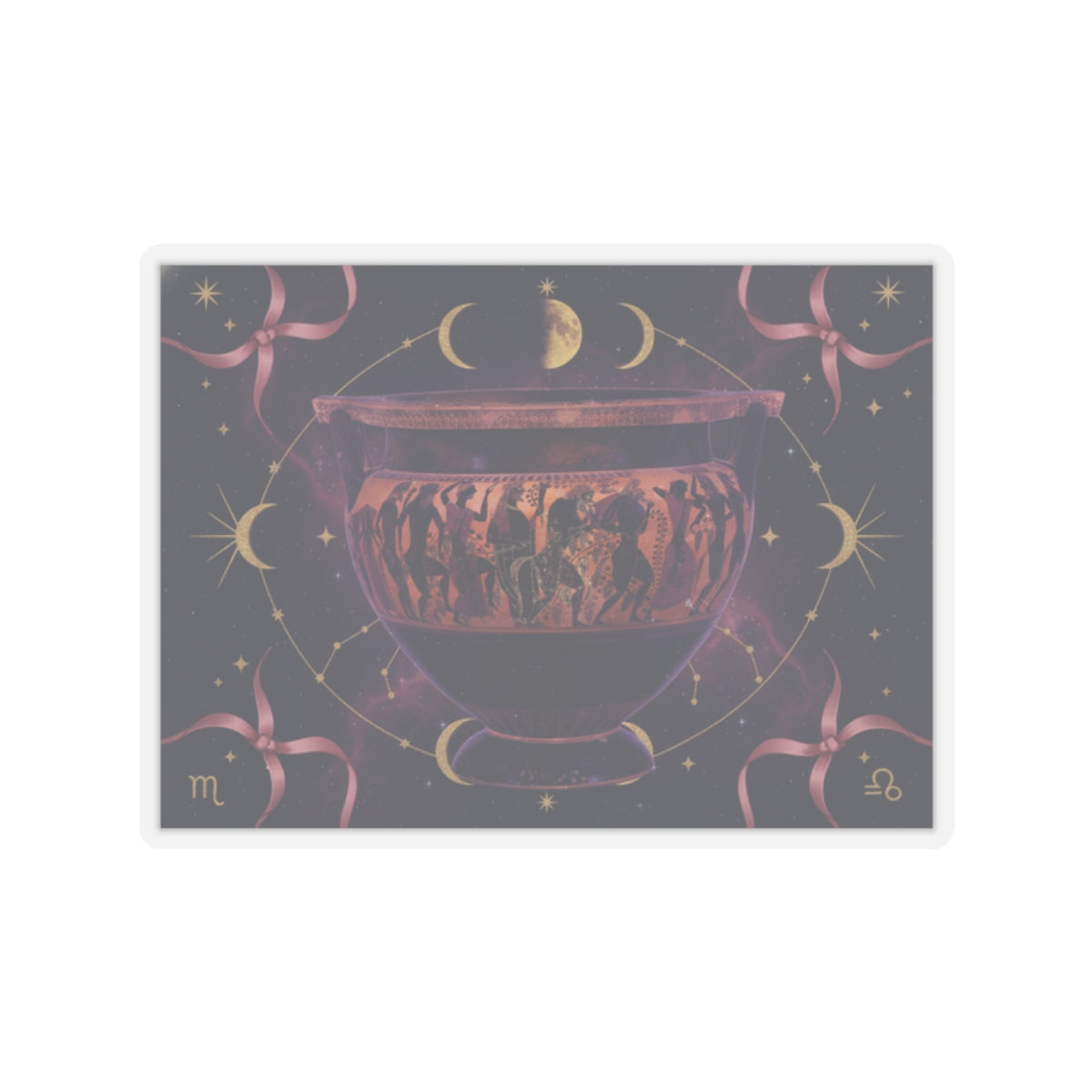Celestial kiss-cut sticker by Zukkay