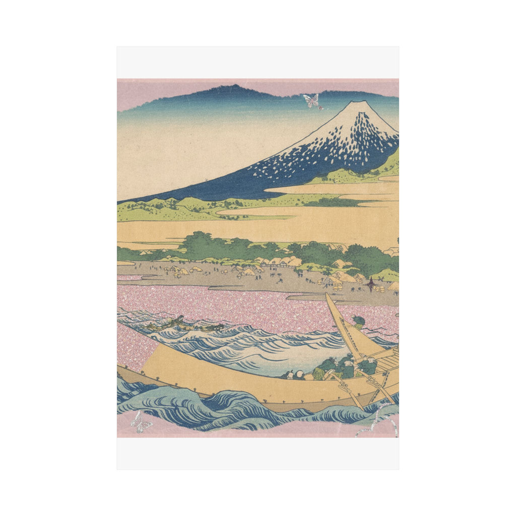 Scenic Nature — Tago Bay Near Ejiri On The Tōkaidō (Tōkaidō Ejiri Tago No Ura Ryaku Zu), From Th — Matte Poster