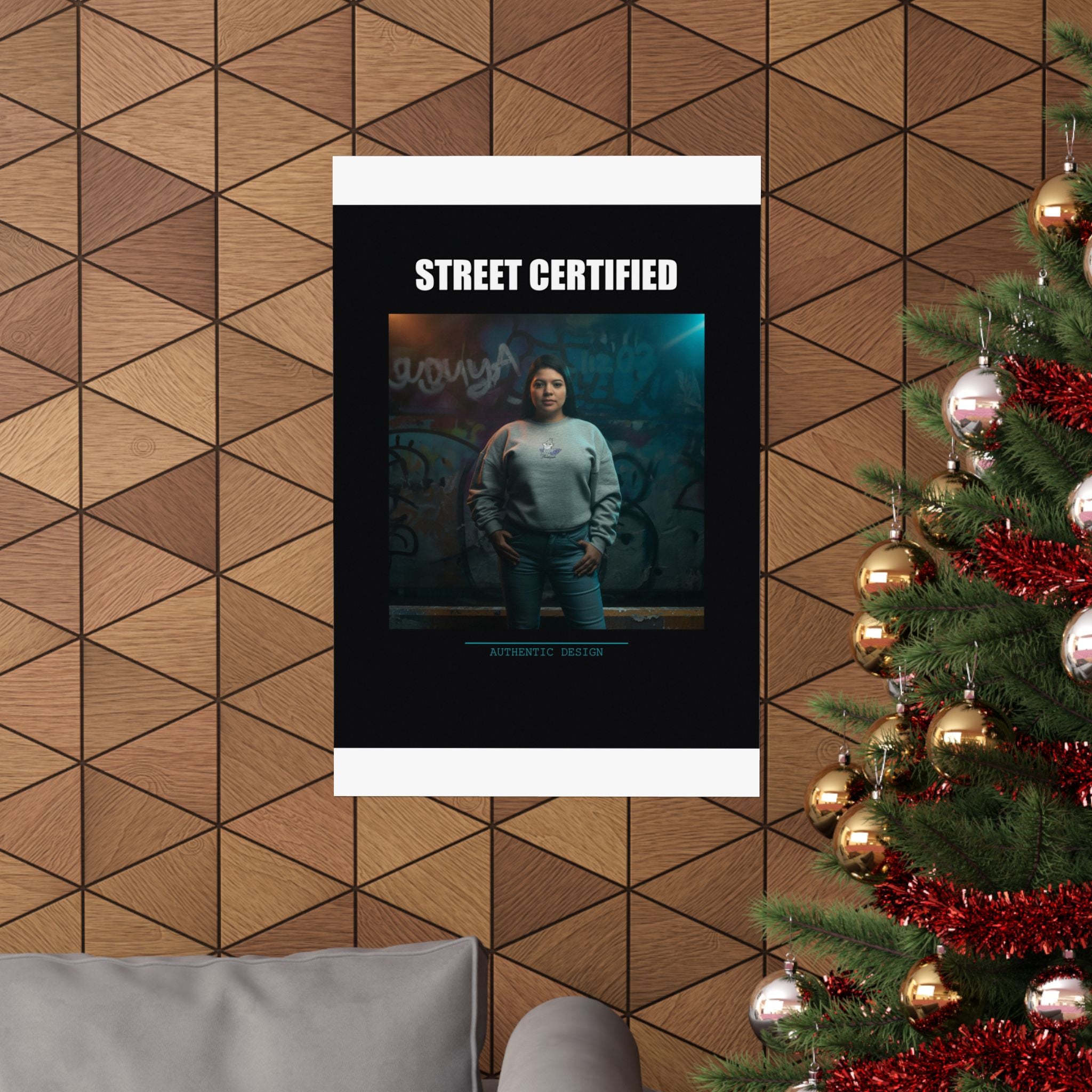 Street Certified Graffiti Wall Portrait Matte Poster