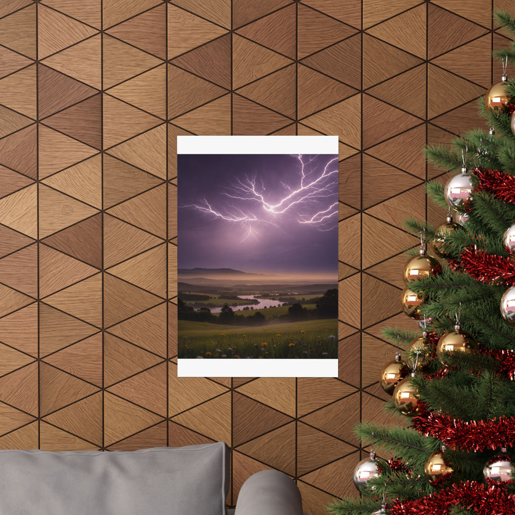 Scenic Nature — Lightning — Matte Poster