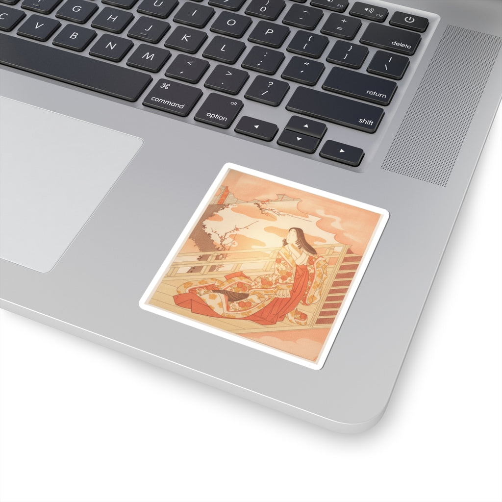 Southern Sunset — Court Lady Praising The Plum Blossom — Kiss-Cut Sticker