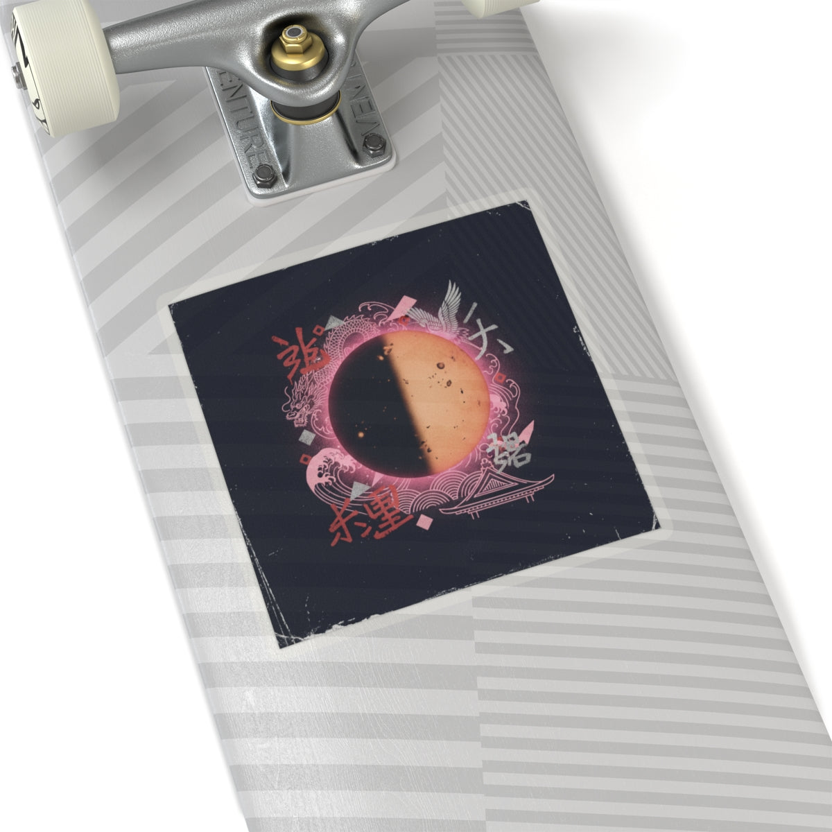 Japanese Street — Sun — Kiss-Cut Sticker