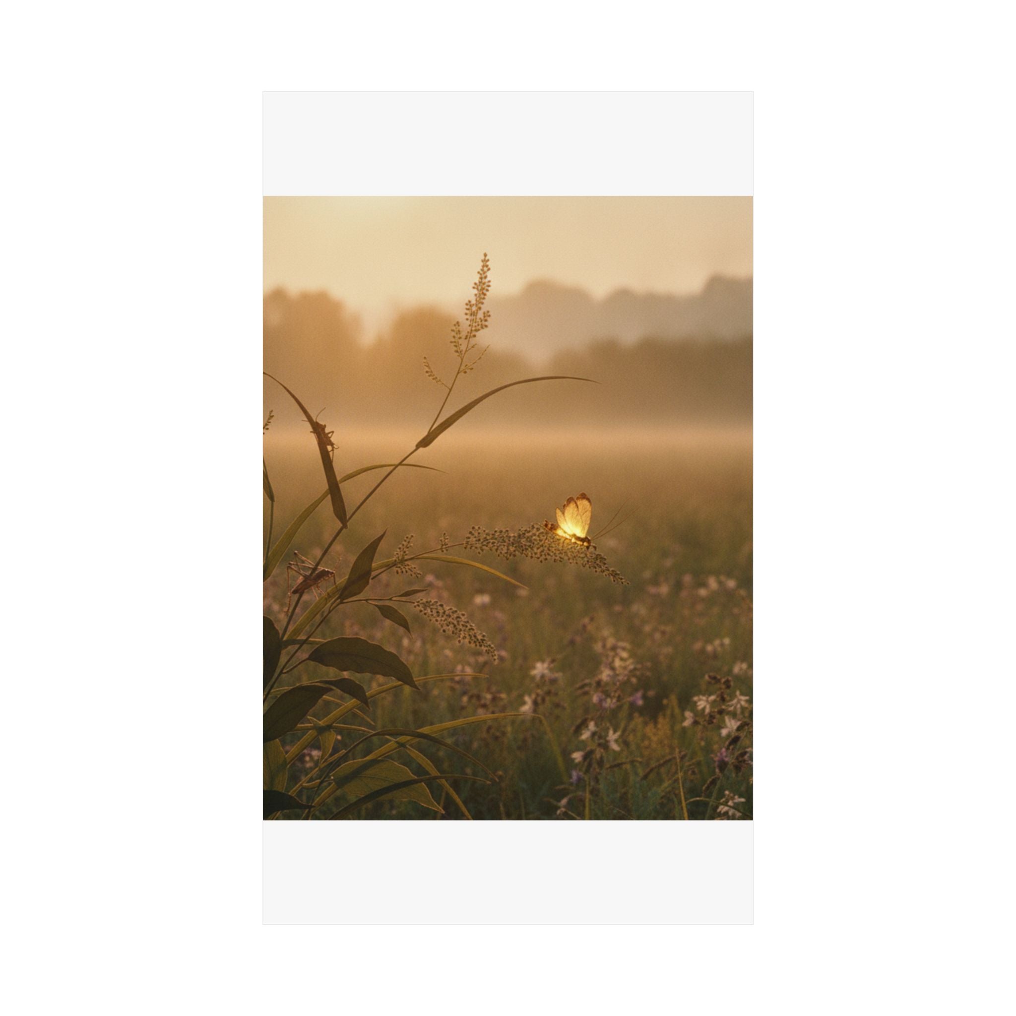Scenic Nature — Tree Cricket (Matsumushi); Firefly (Hotaru), From The Picture Book Of Crawling C — Matte Poster