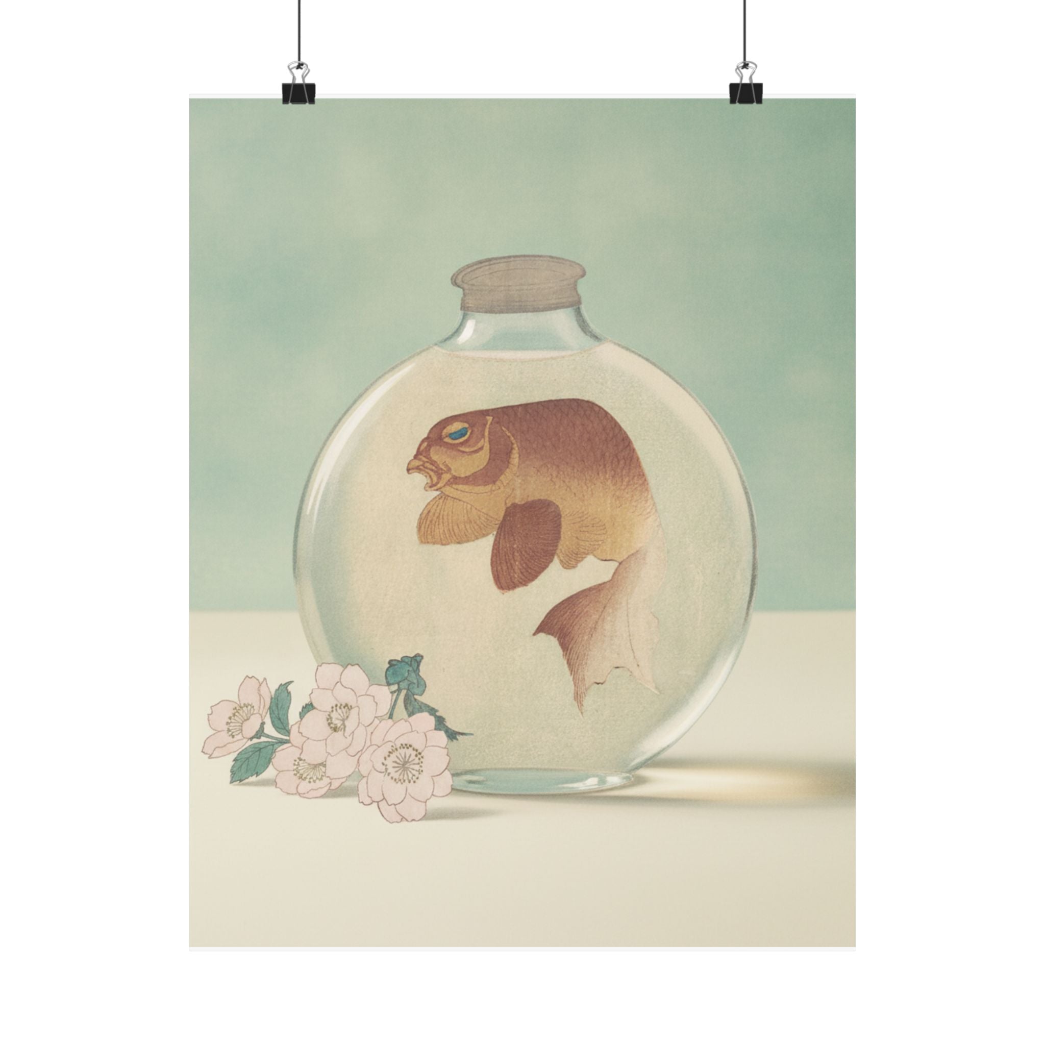 Product Marketing — Gold-Fish In A Glass Bottle — Matte Poster
