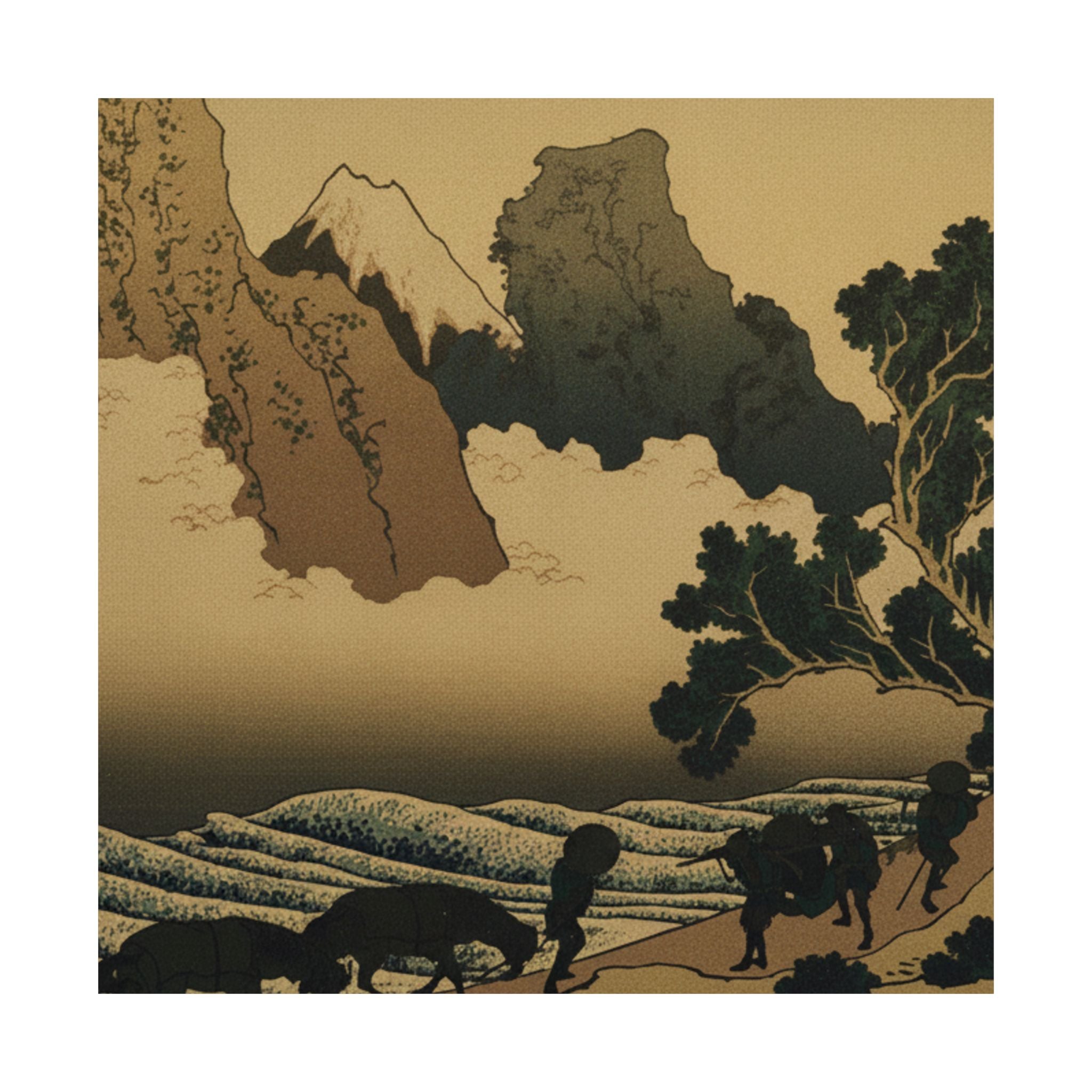 Scenic Nature — View From The Other Side Of Fuji From The Minobu River (Minobugawa Ura Fuji), Fr — Matte Poster