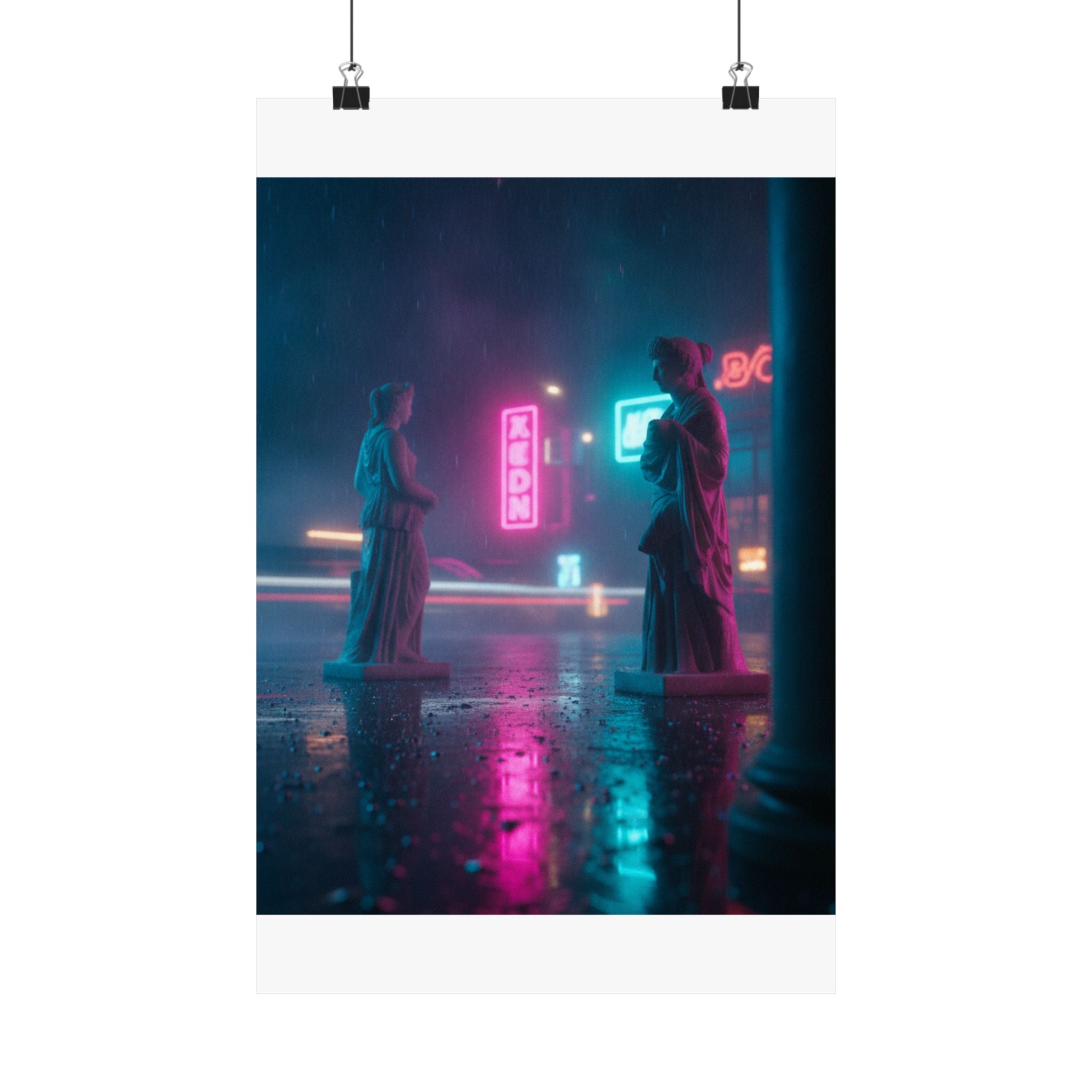 Neon Noir — Person — Matte Poster