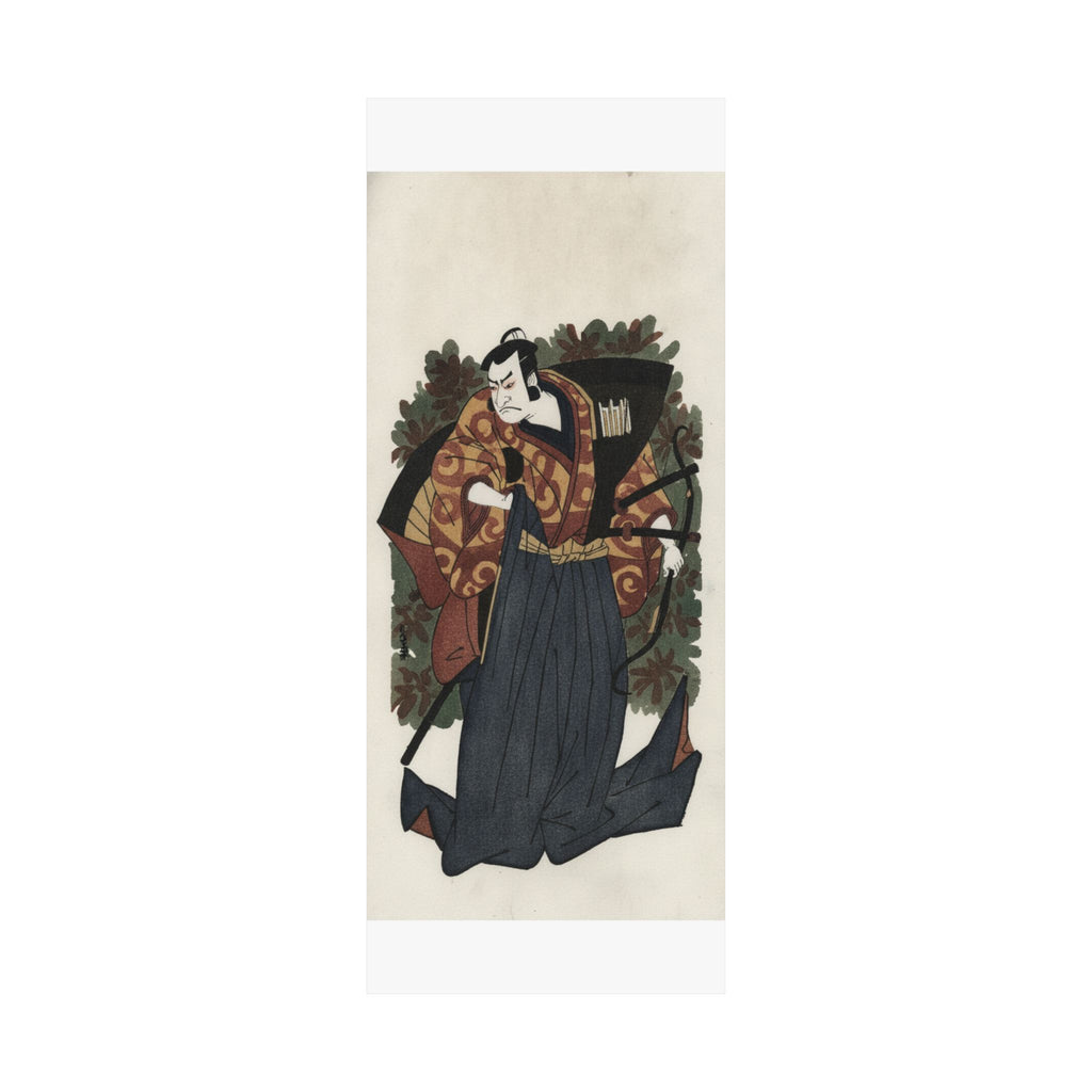 Watercolor — The First Nakamura Nakazo As A Man Of High Rank Attired In Naga-Bakama — Matte Poster