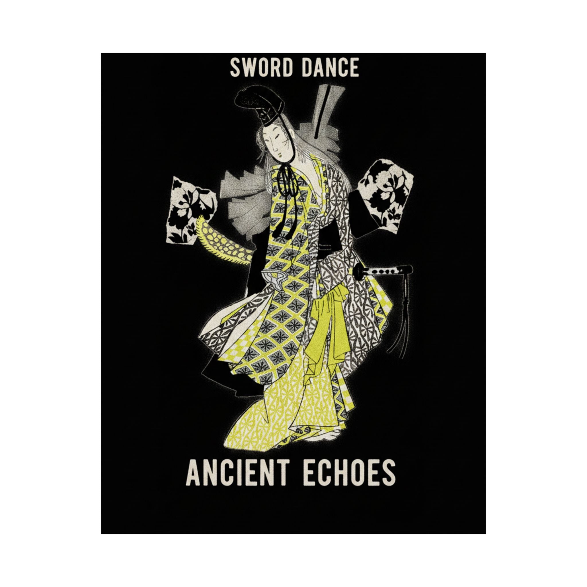 Streetwear Collage — Dancing Girl Wearing A Sword — Matte Poster